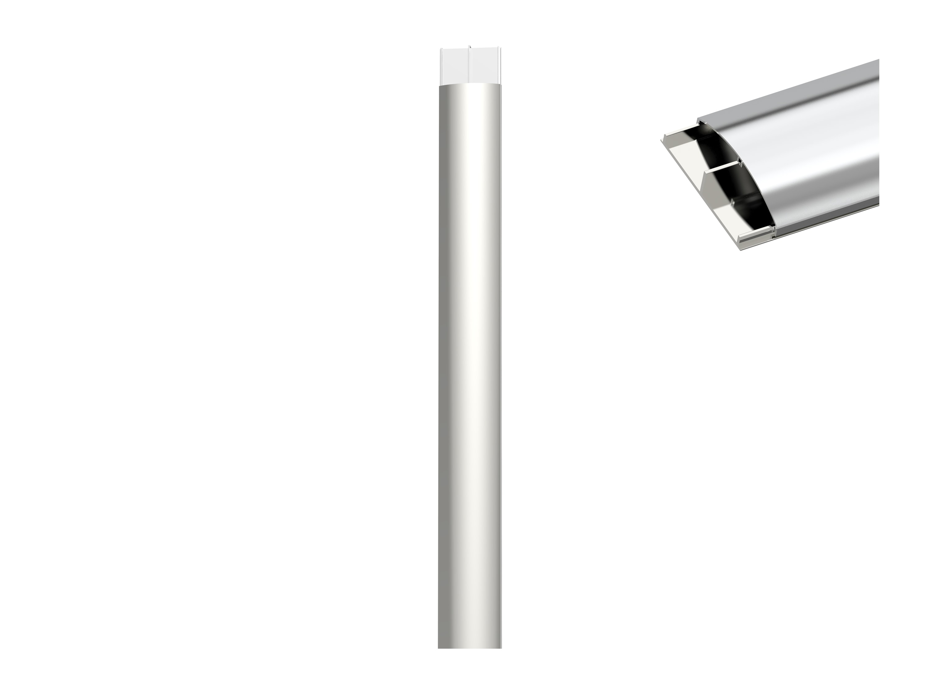 M Cable Cover SS Aluminum 75mm W - 1600mm L