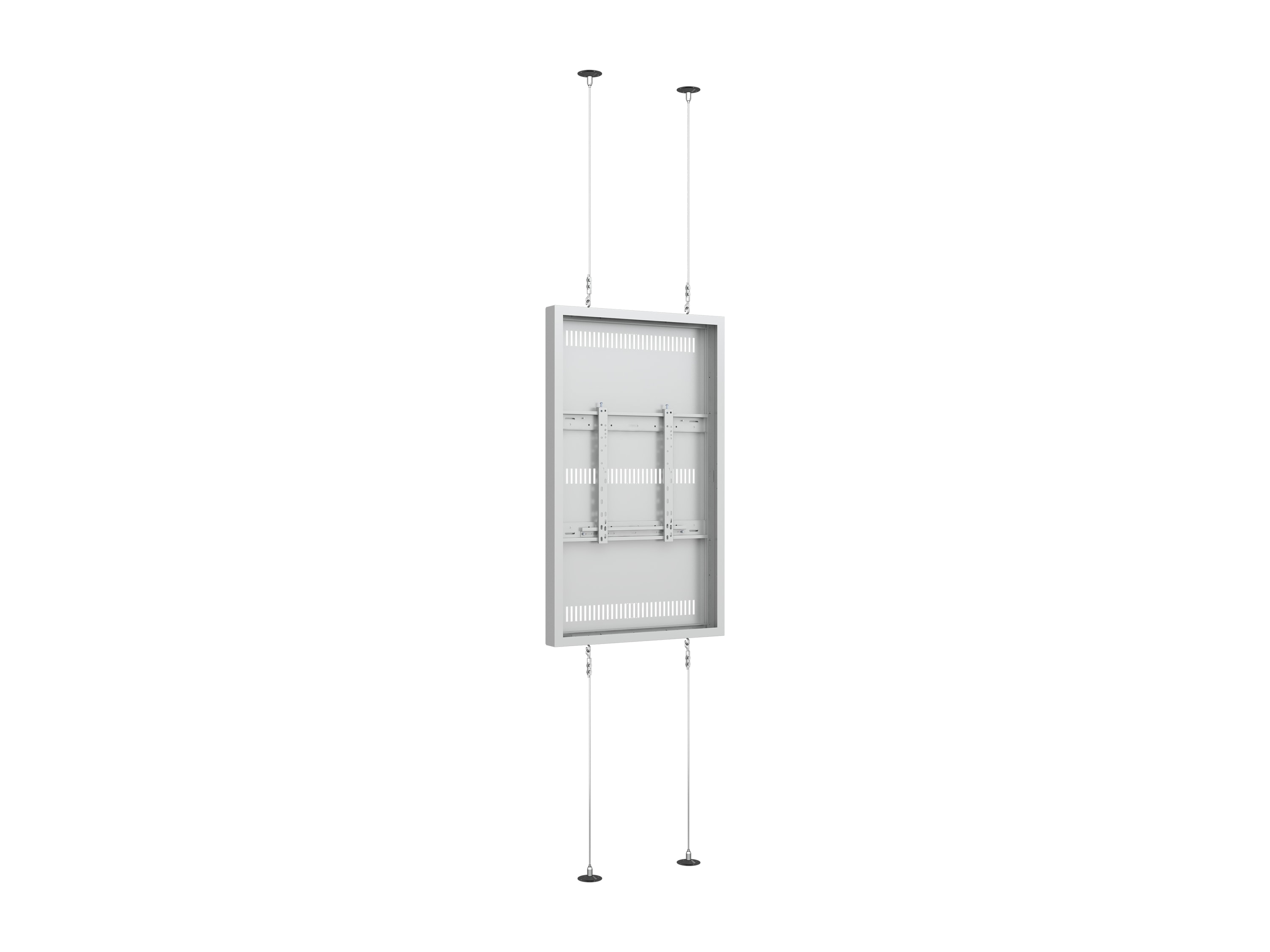 M Pro Series Enclosure 55" Wire Floor to Ceiling Medium White