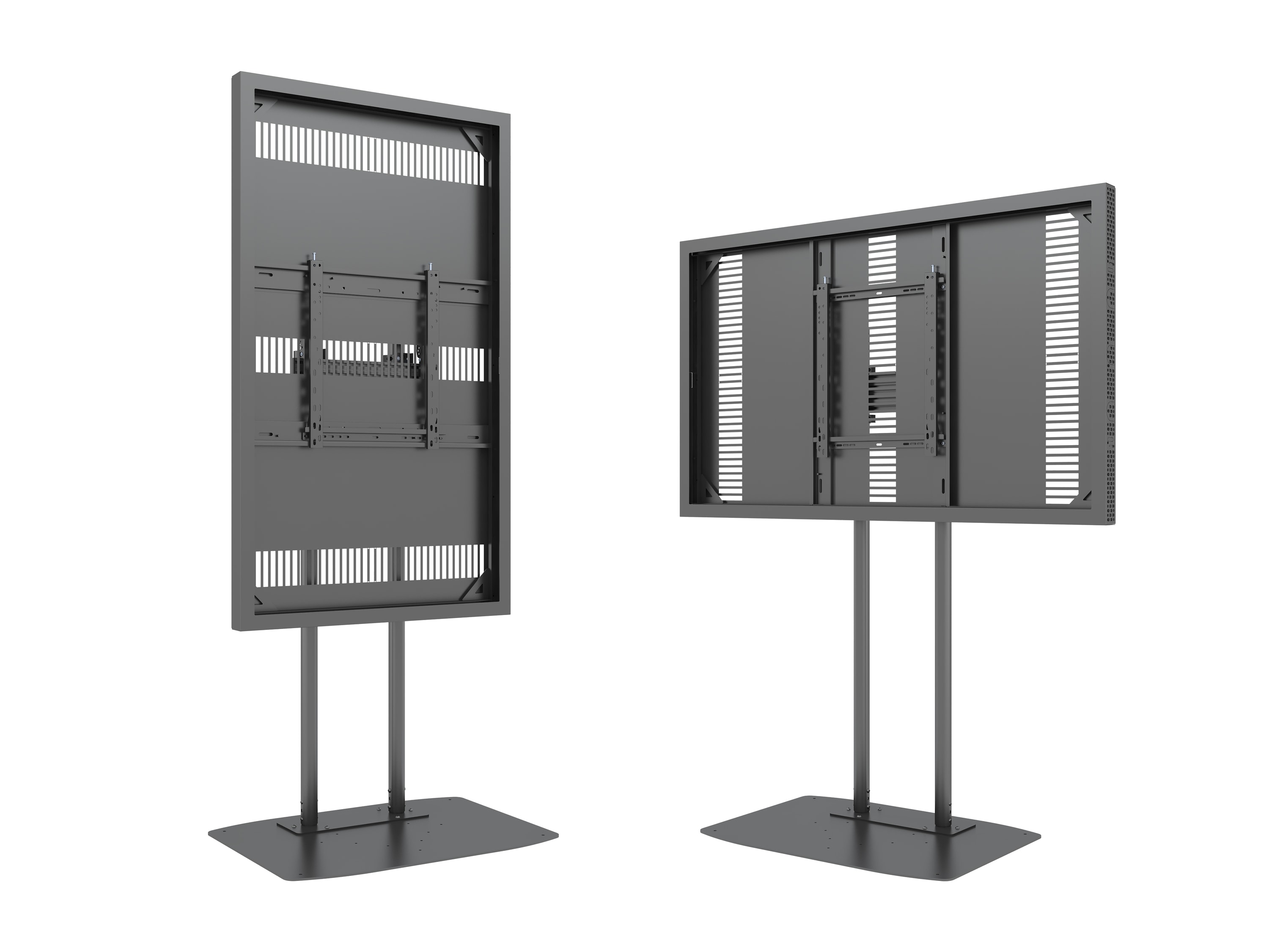 M Pro Series Enclosure 65" Dual Pole Slim Floorbase