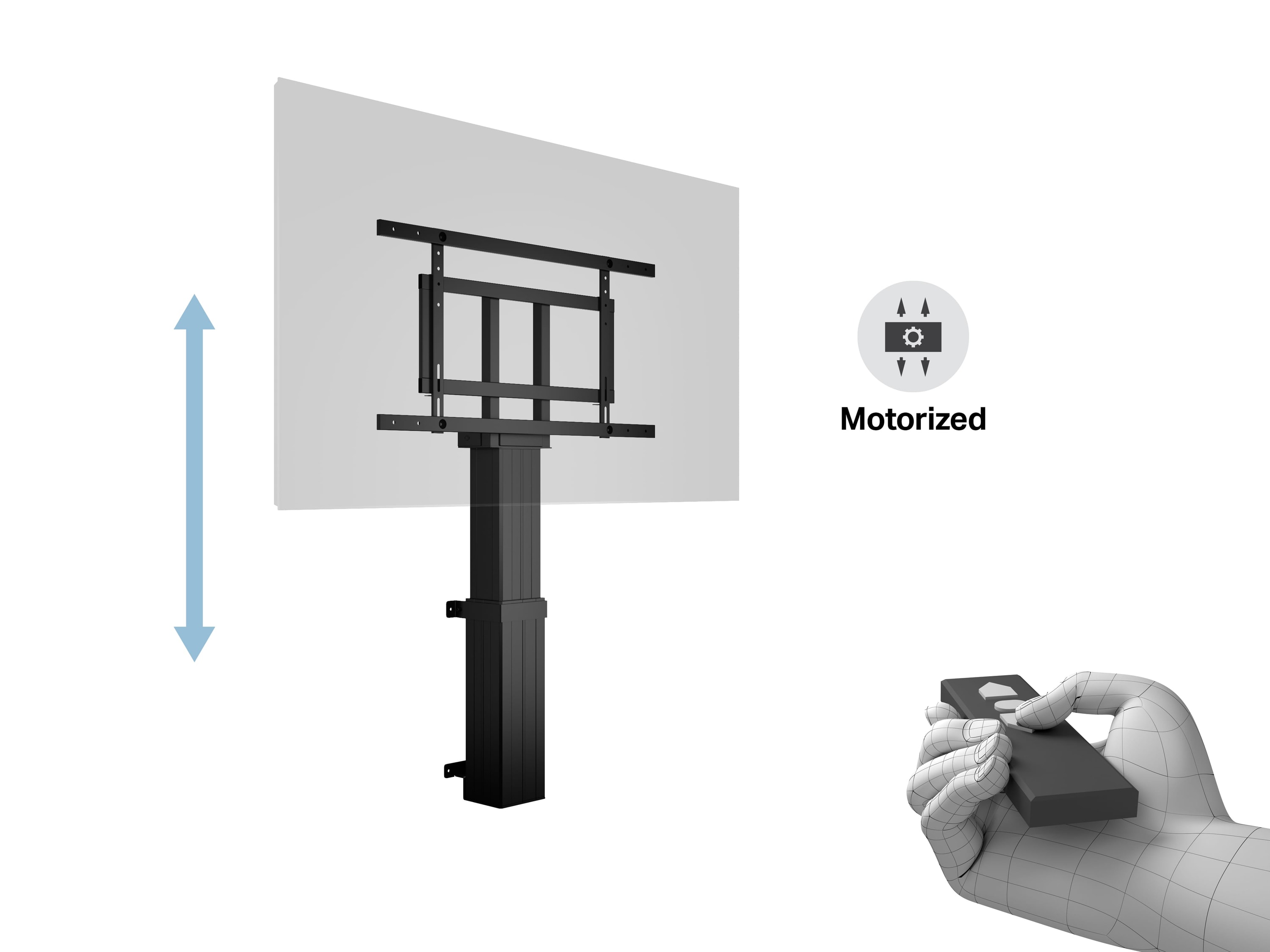 M Motorized Public Floormount XL 160kg Black SD