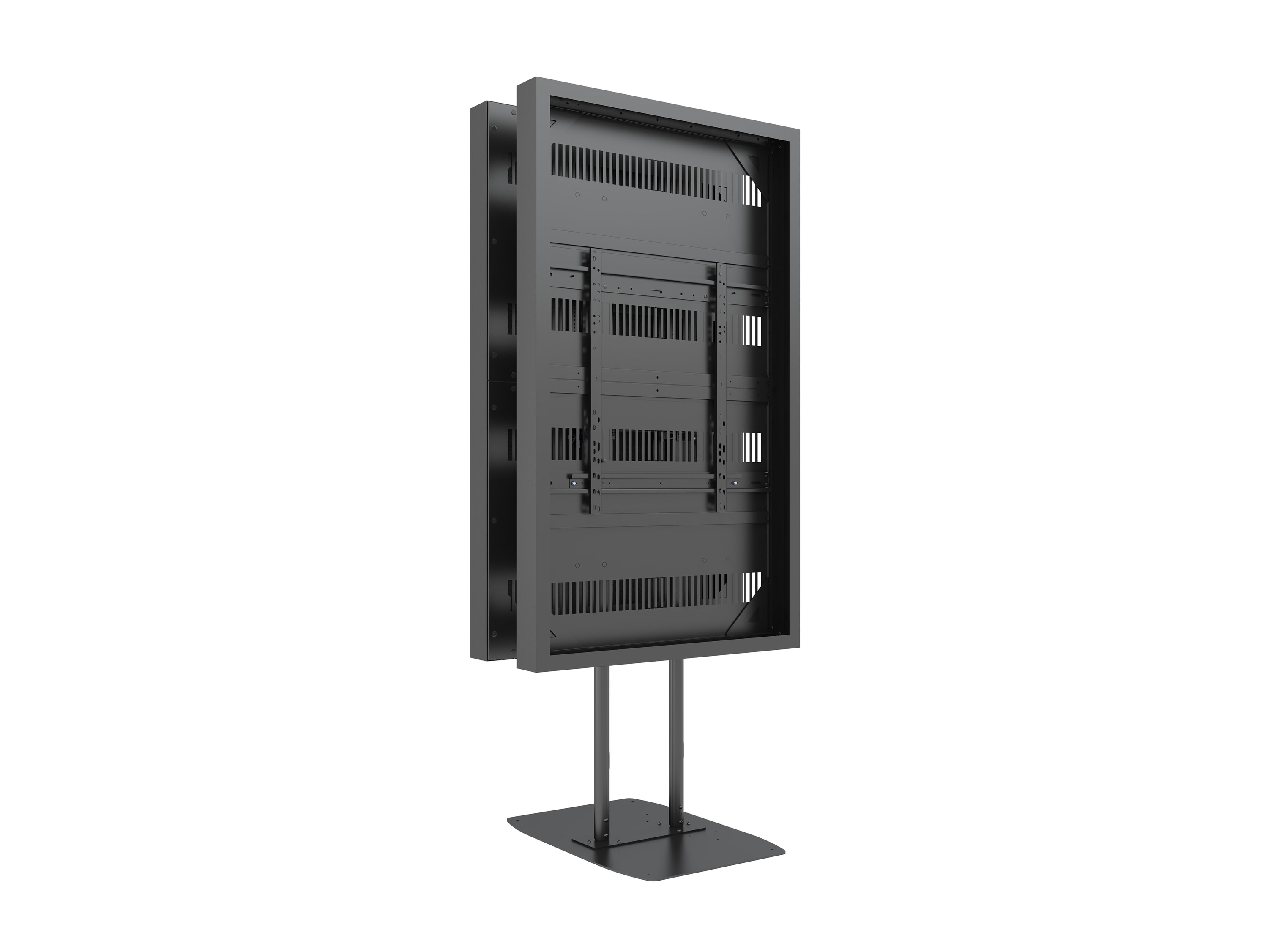 M Pro Series Enclosure 75" High Brightness B2B Dual Pole Floorbase