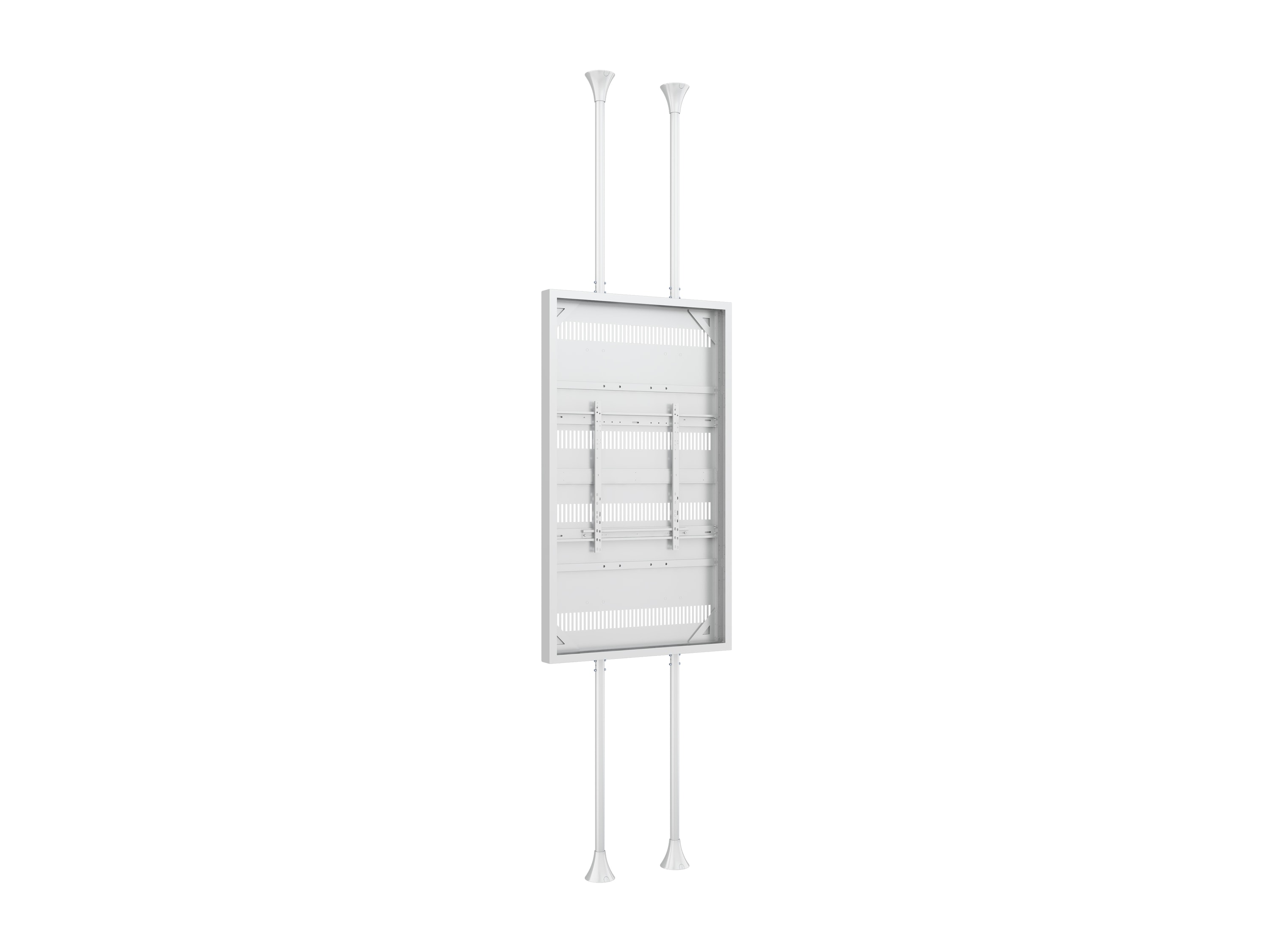 M Pro Series Enclosure 86" Dual Pole Floor to Ceiling Large White