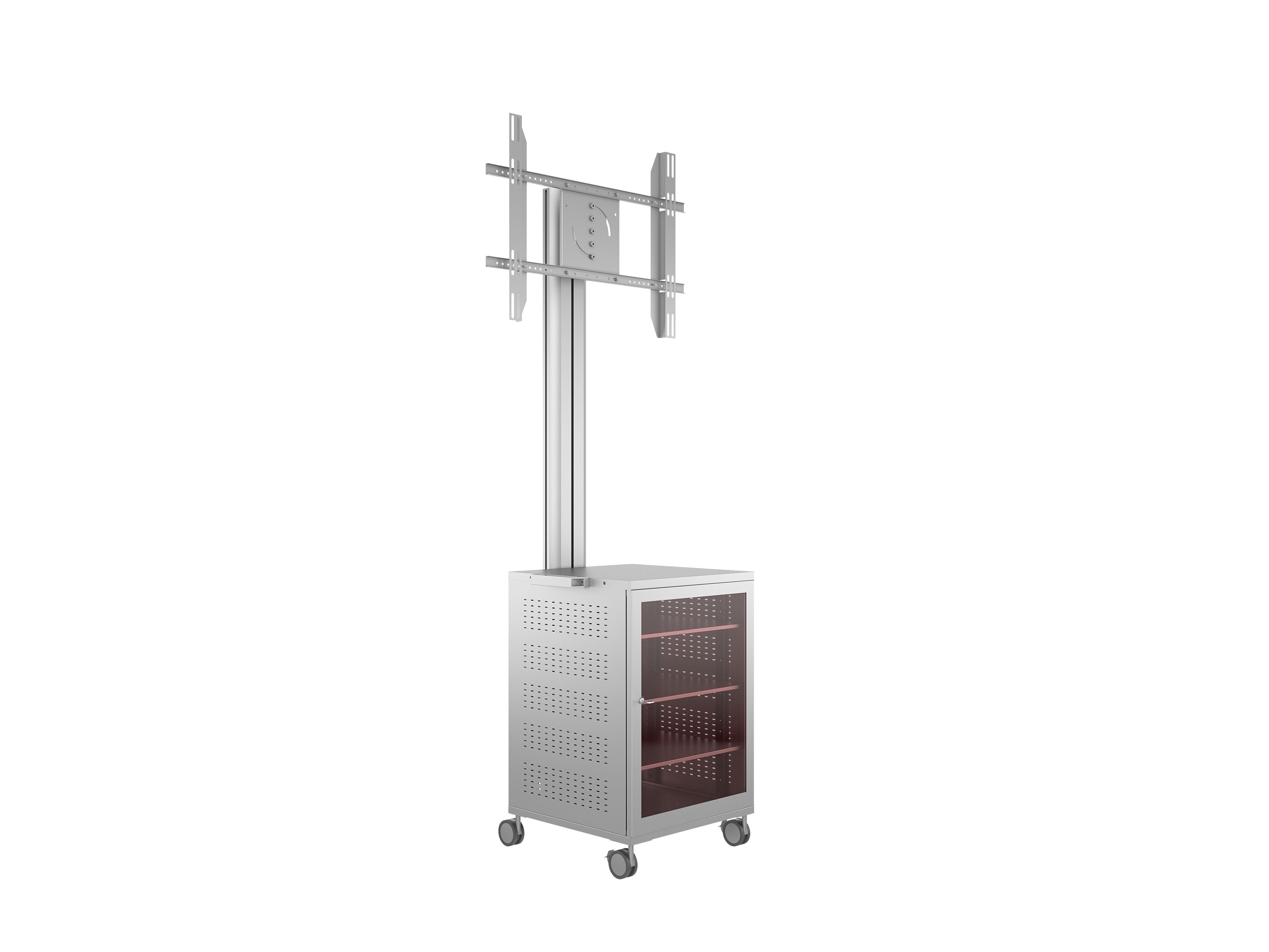 M Public Display Stand 180 Single MediaBox4 Silver