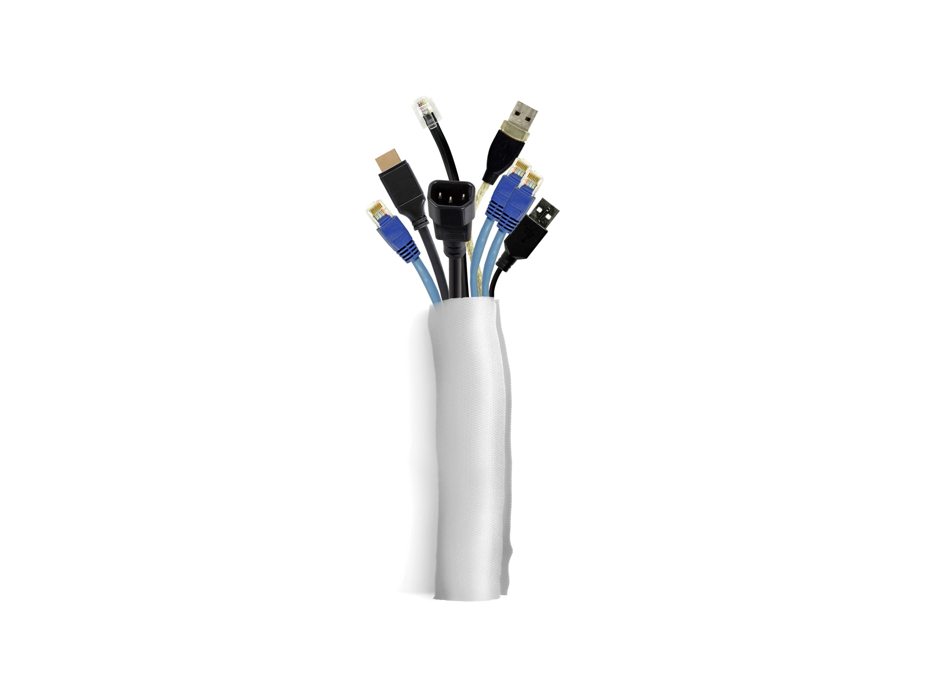 M Universal Cable Sock Self Wrapping 40mm Silver 25m