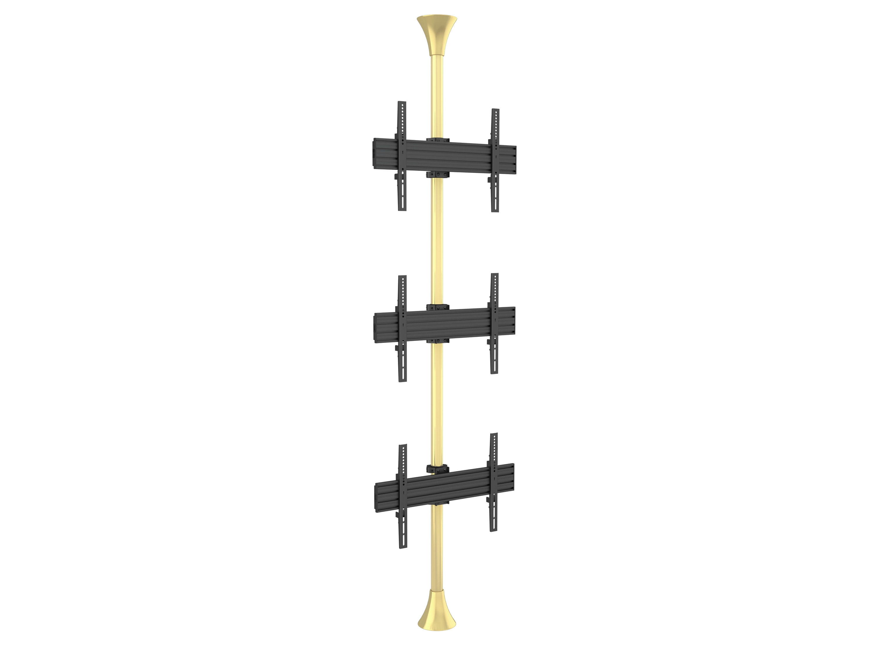 M Floor to Ceiling Mount Pro MBFC3U Brass