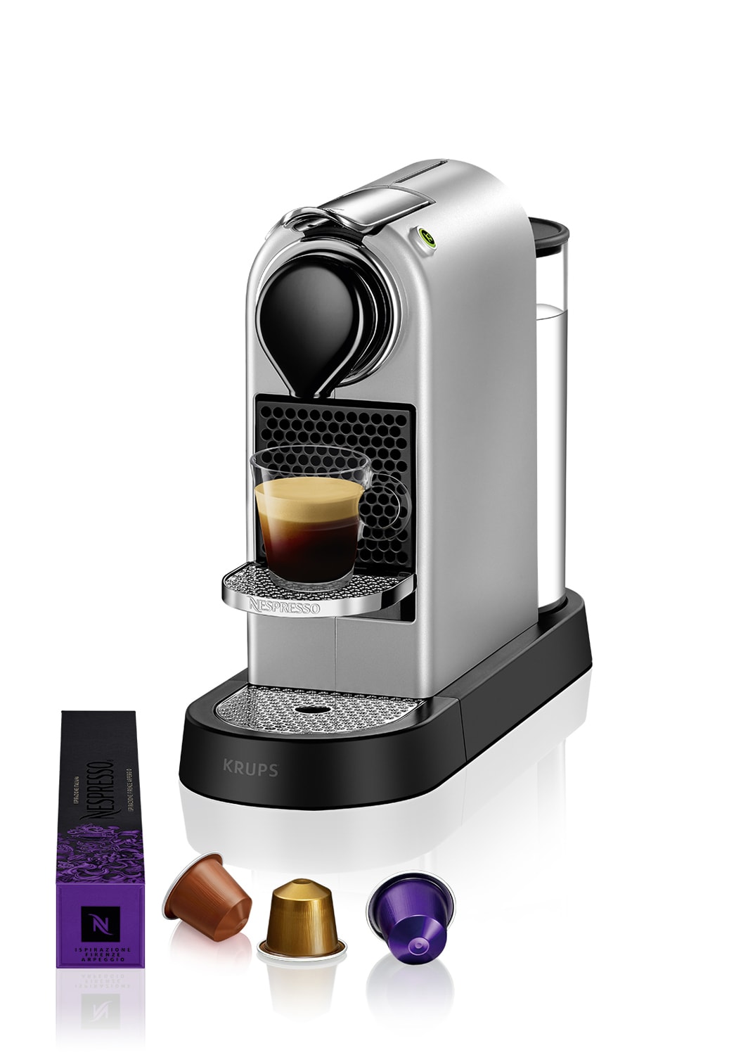 Krups Kaffeemaschine Nespresso CitiZ XN741B Silber