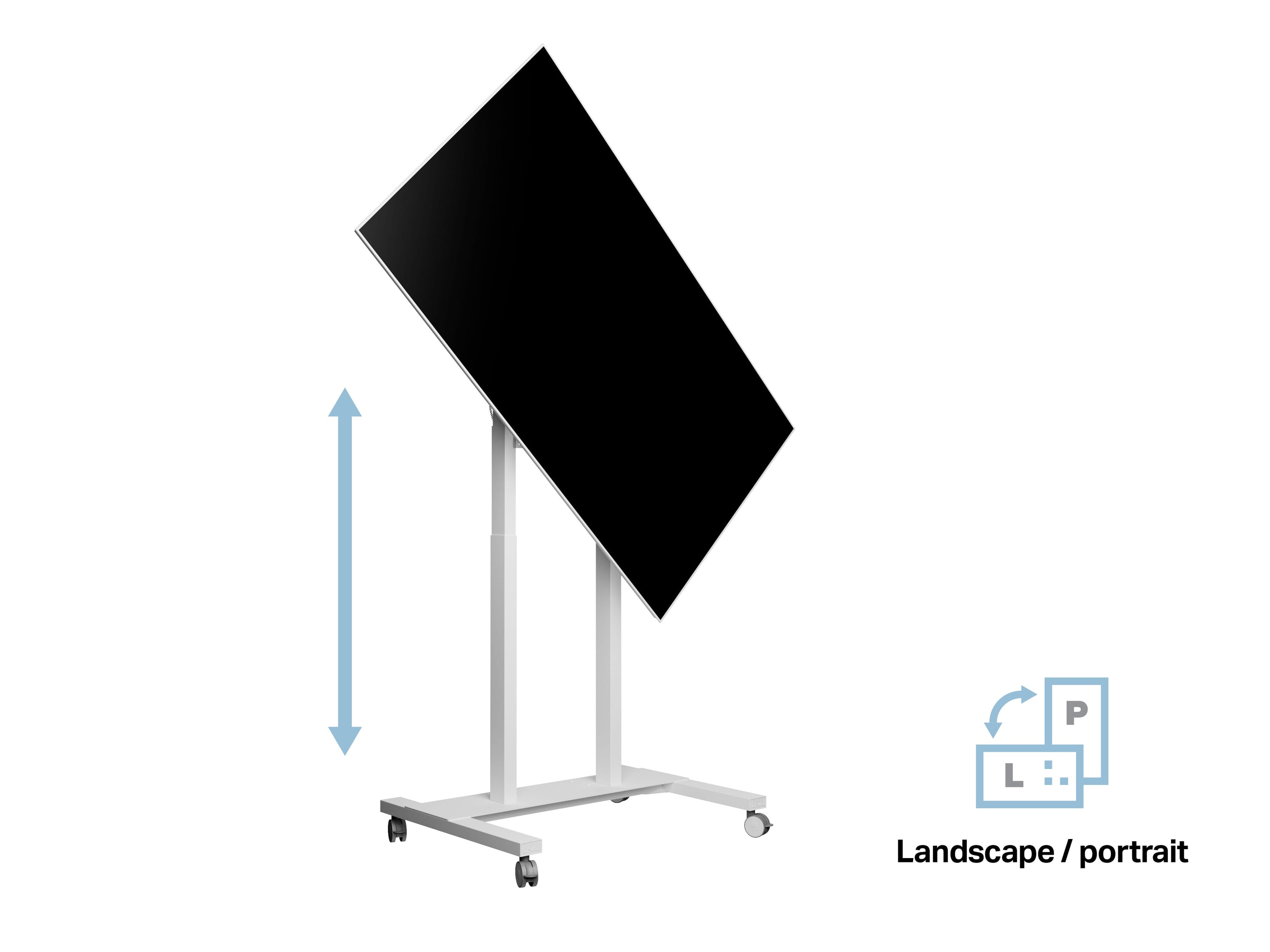 M Motorized Floorstand Flip 2 VESA 2/3/400 White