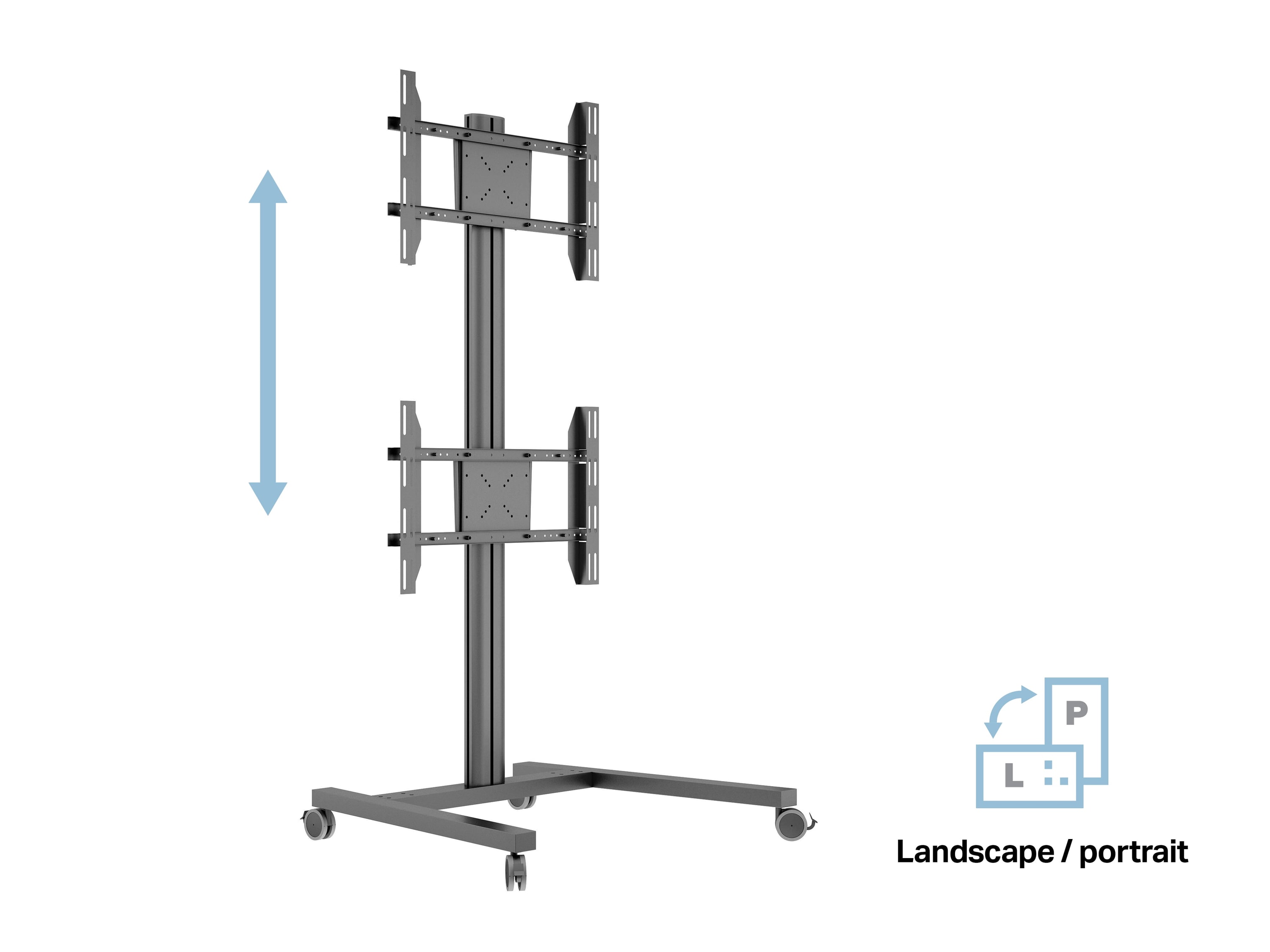 M Display Stand 180 Dual Vertical Black