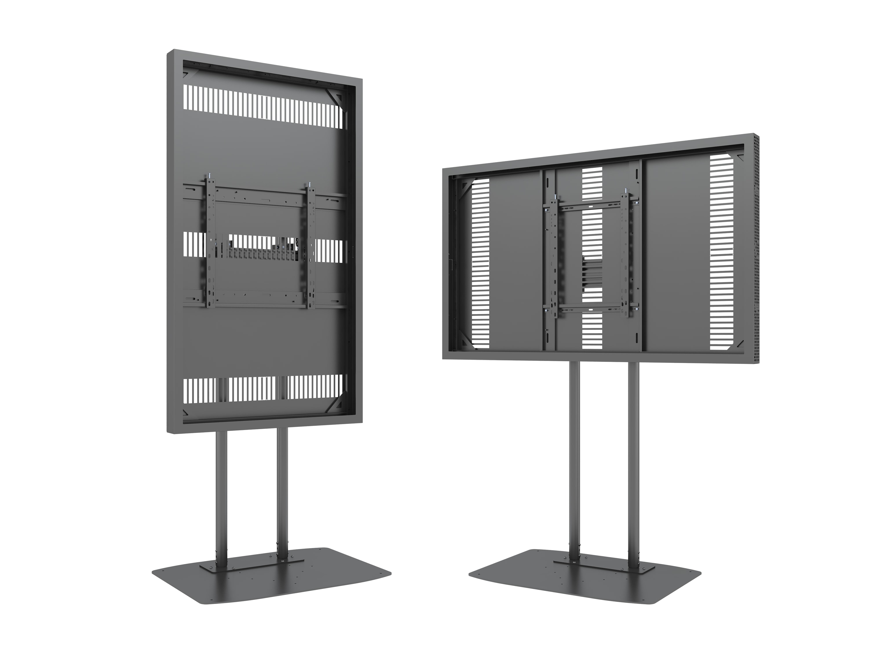 M Pro Series Enclosure 65" Dual Pole Floorbase