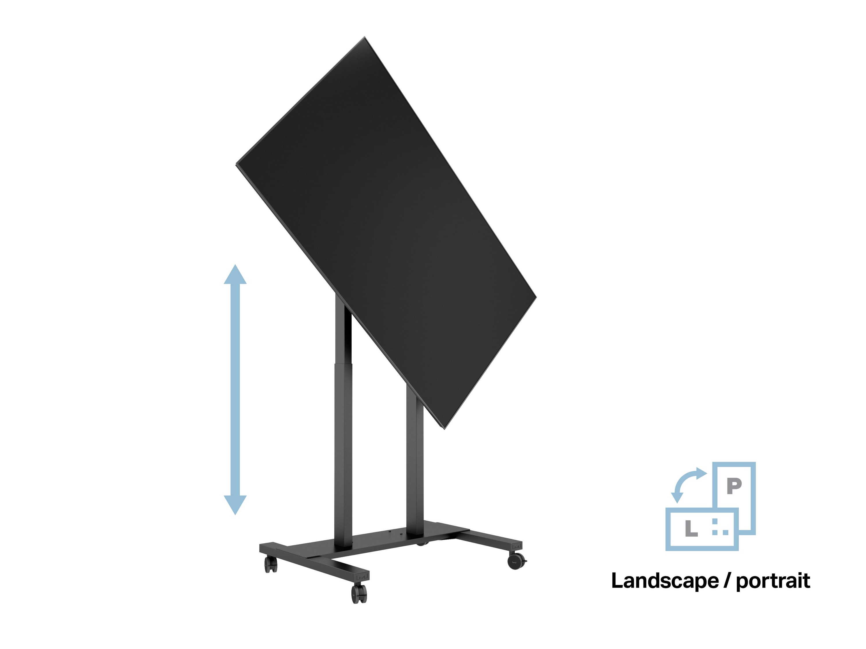 M Motorized Floorstand Flip VESA 2/3/400/600 Black