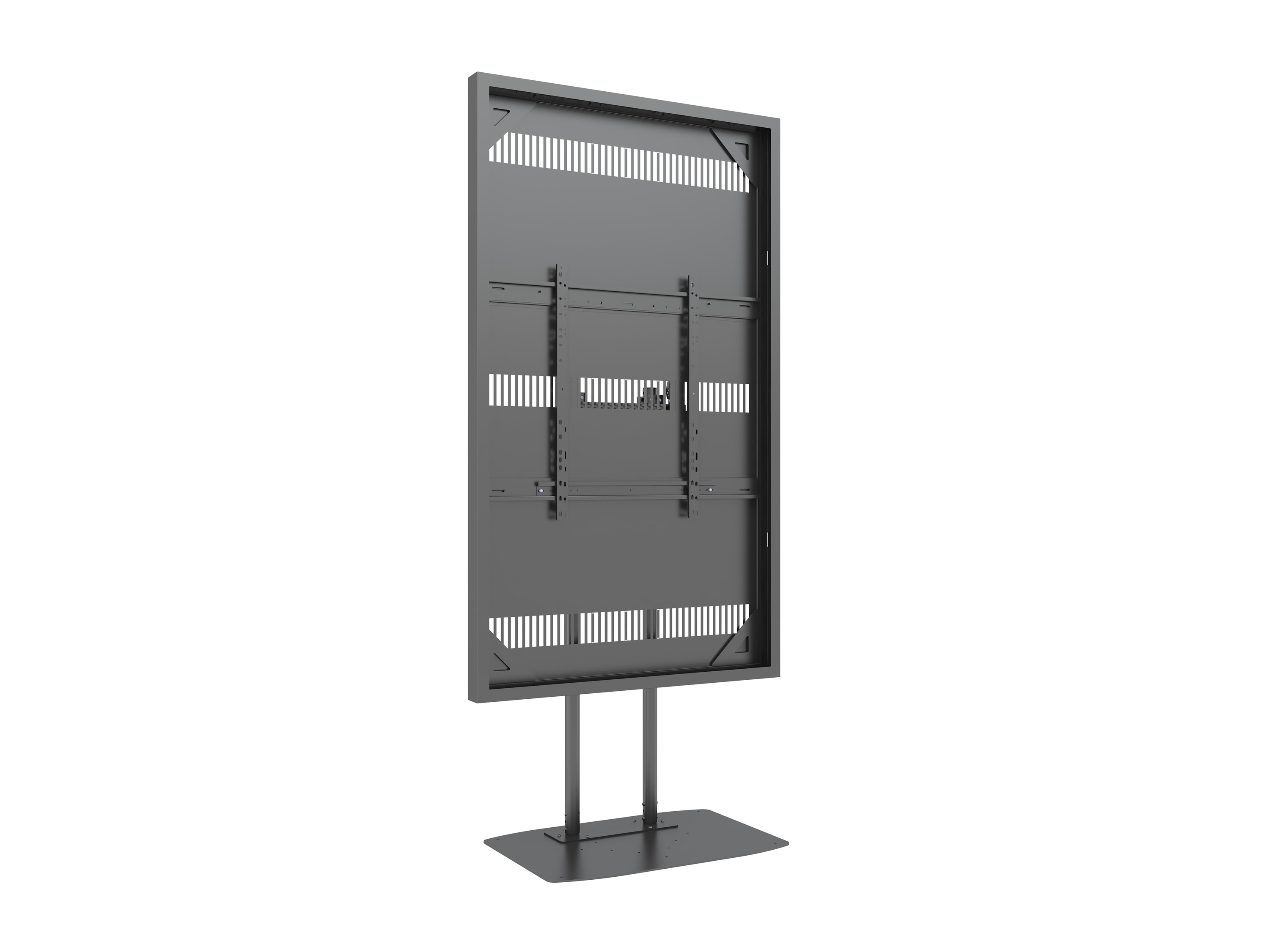 M Pro Series Enclosure 85" Floorbase Dual Pole Black