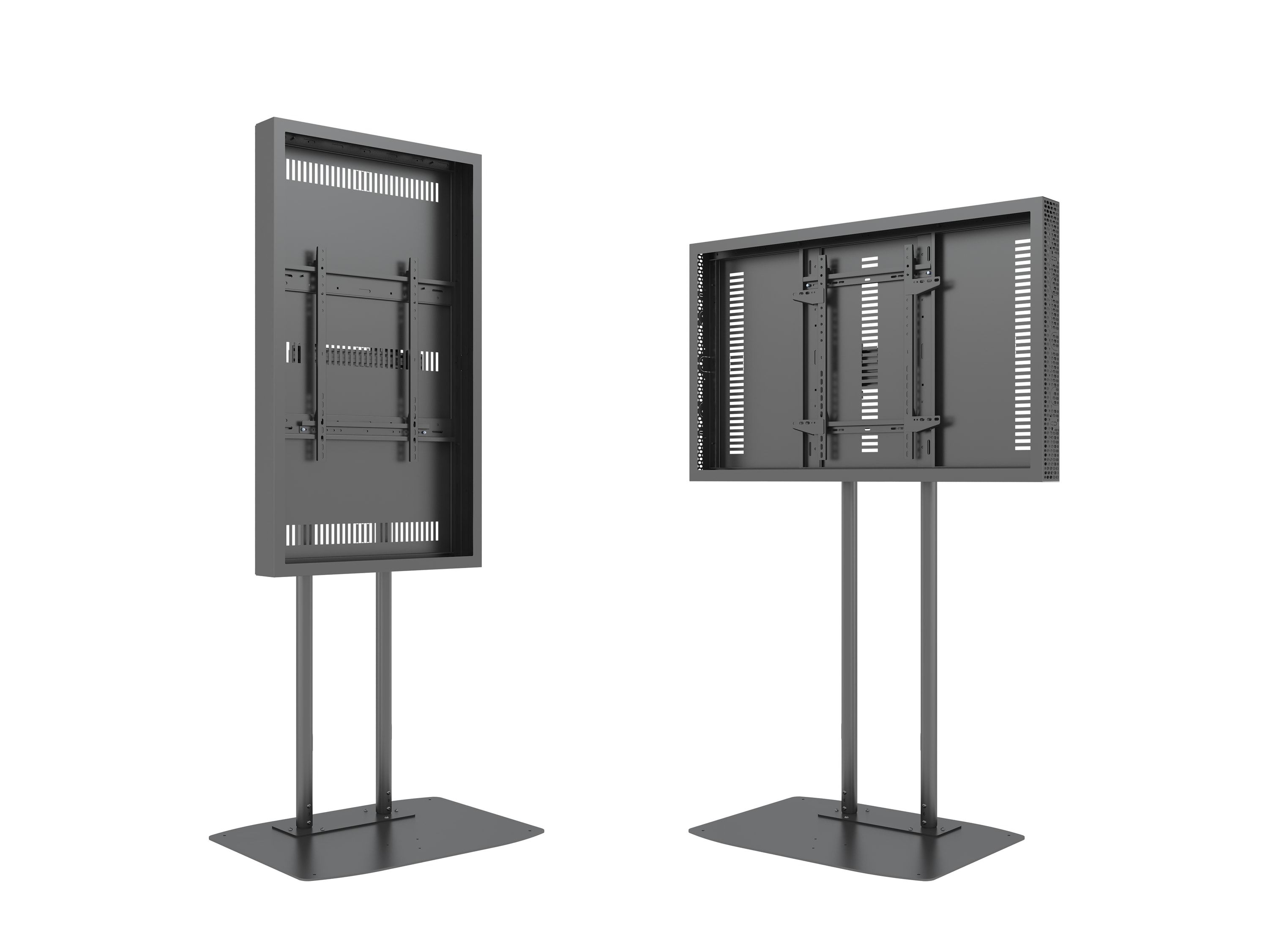 M Pro Series Enclosure 55" Dual Pole Floorbase High Brightness