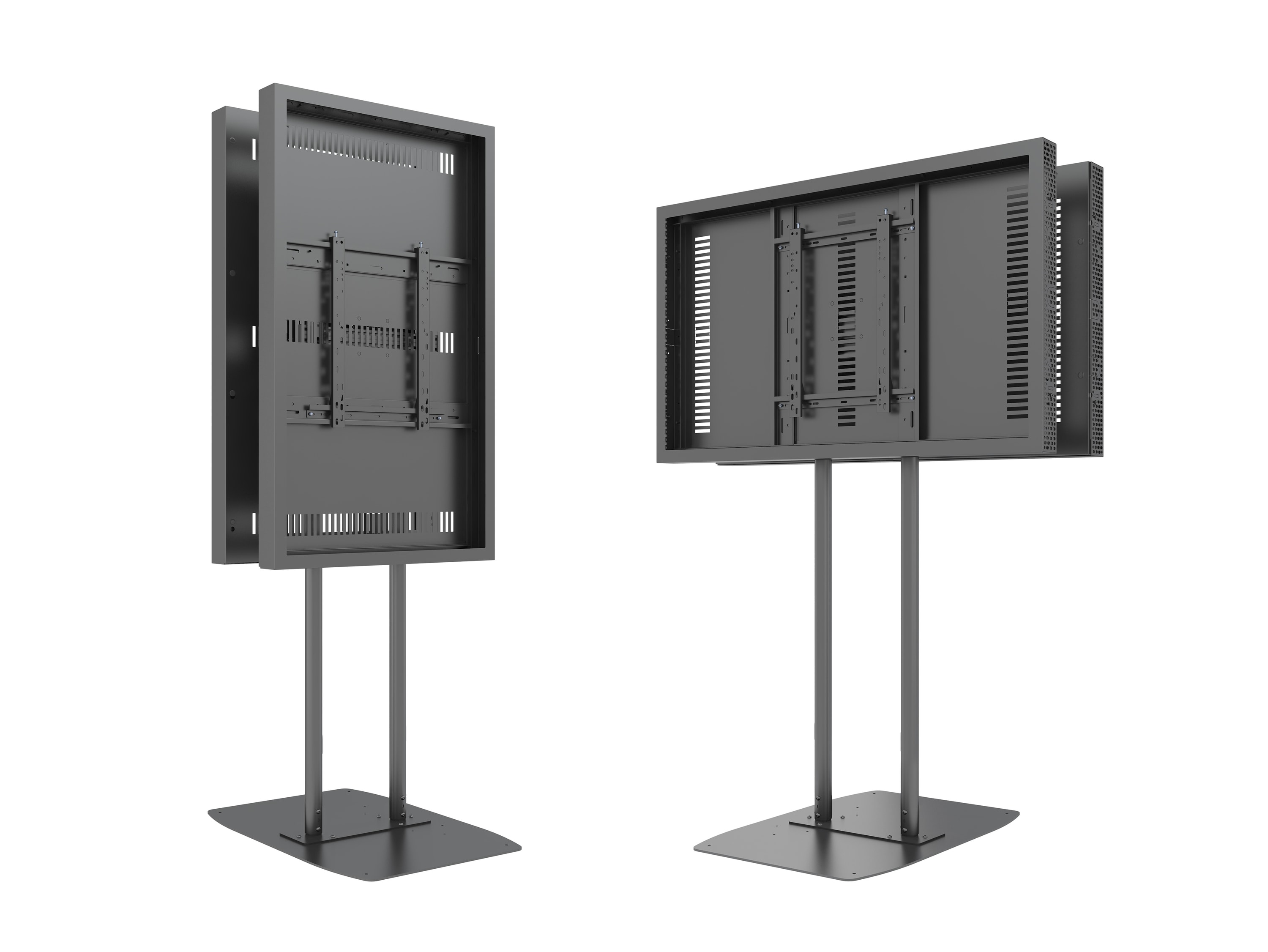 M Pro Series Enclosure 55" Dual Pole Floorbase B2B