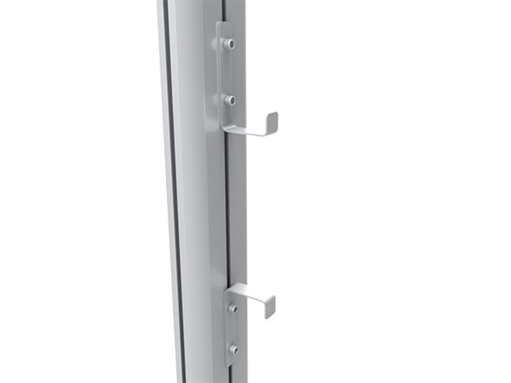 M Public Display Stand Cable Hooks Silver