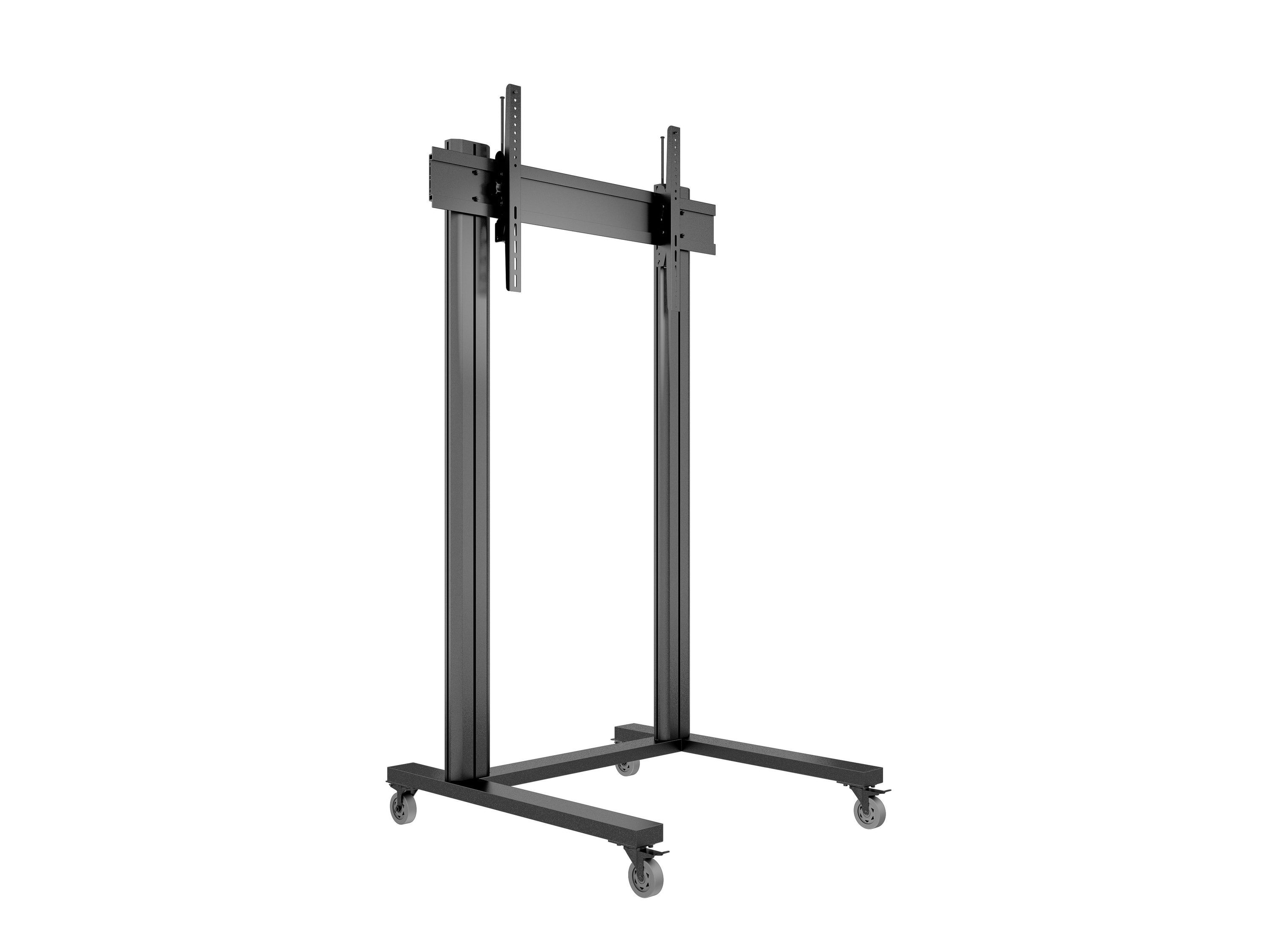 M Public Display Stand 210 Dual Pillar Wheelbase Black