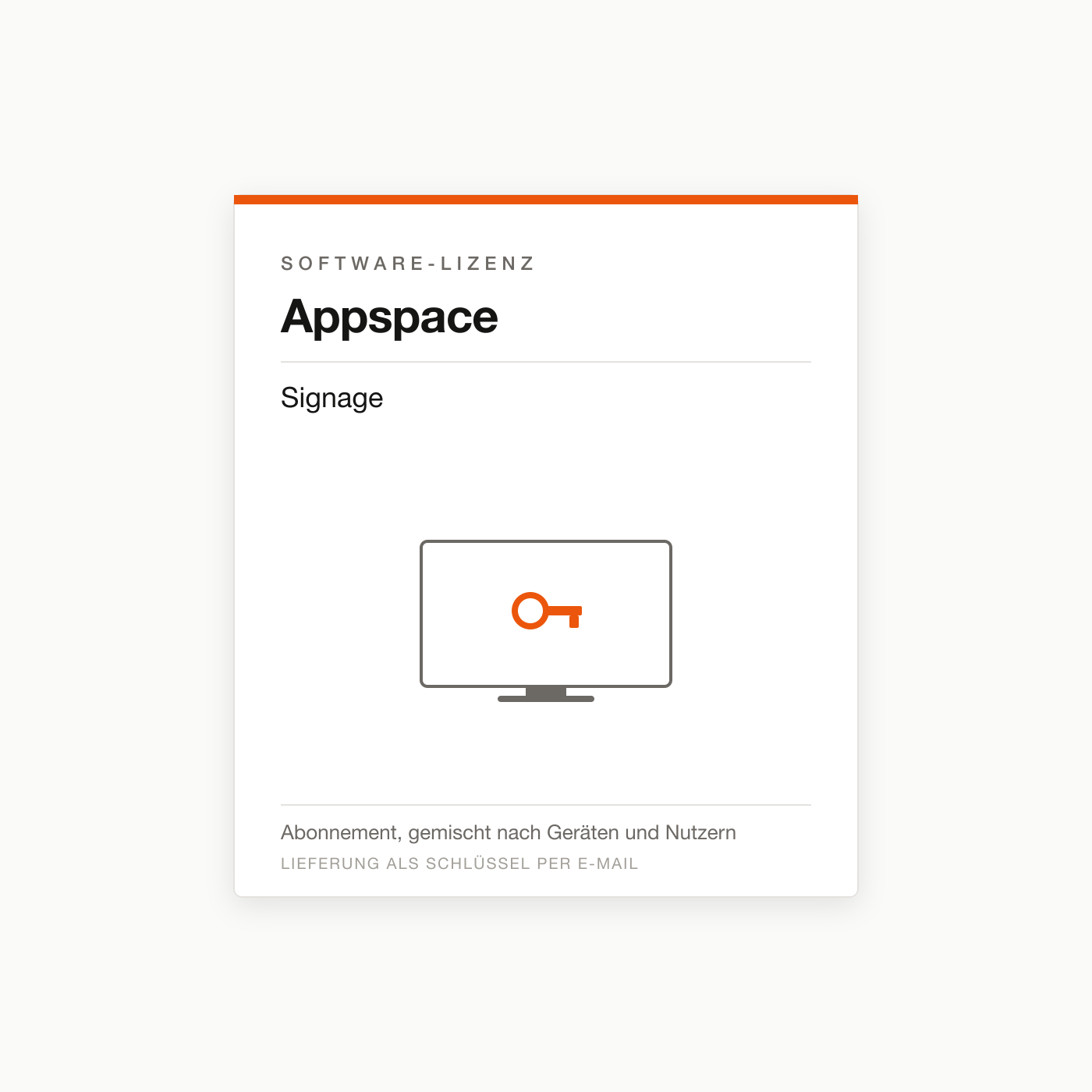 Appspace Signage — Digital-Signage-Lizenz