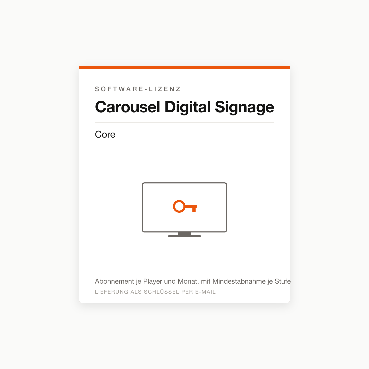 Carousel Digital Signage Core — Digital-Signage-Lizenz