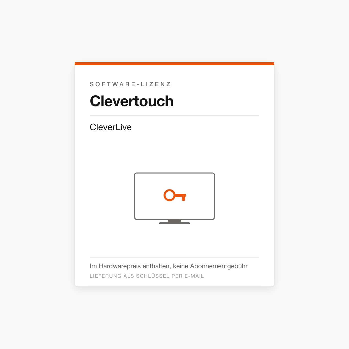 Clevertouch CleverLive — Digital-Signage-Lizenz