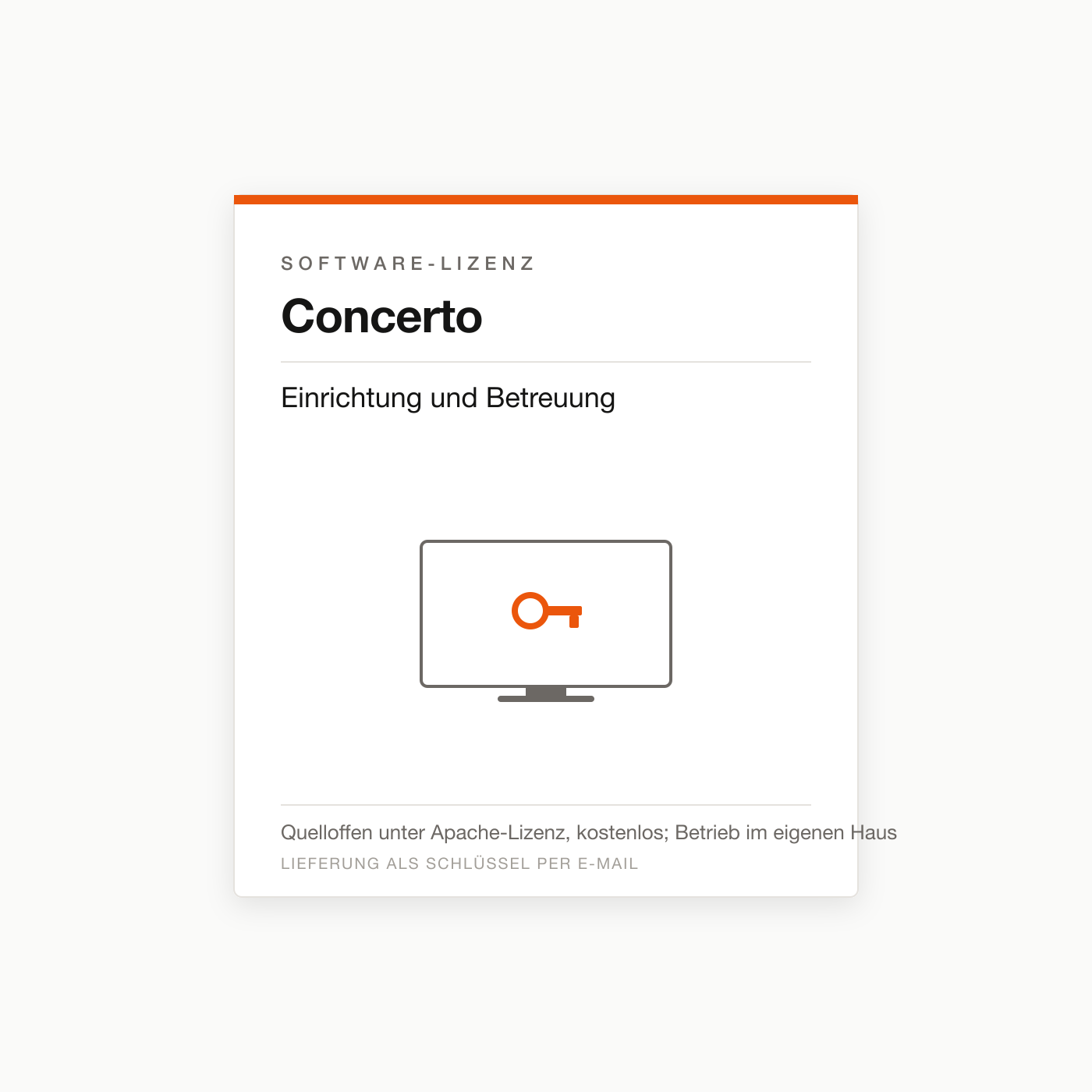 Concerto Einrichtung und Betreuung — Digital-Signage-Lizenz