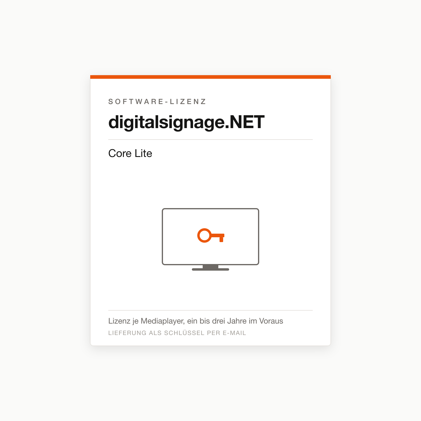 digitalsignage.NET Core Lite — Digital-Signage-Lizenz