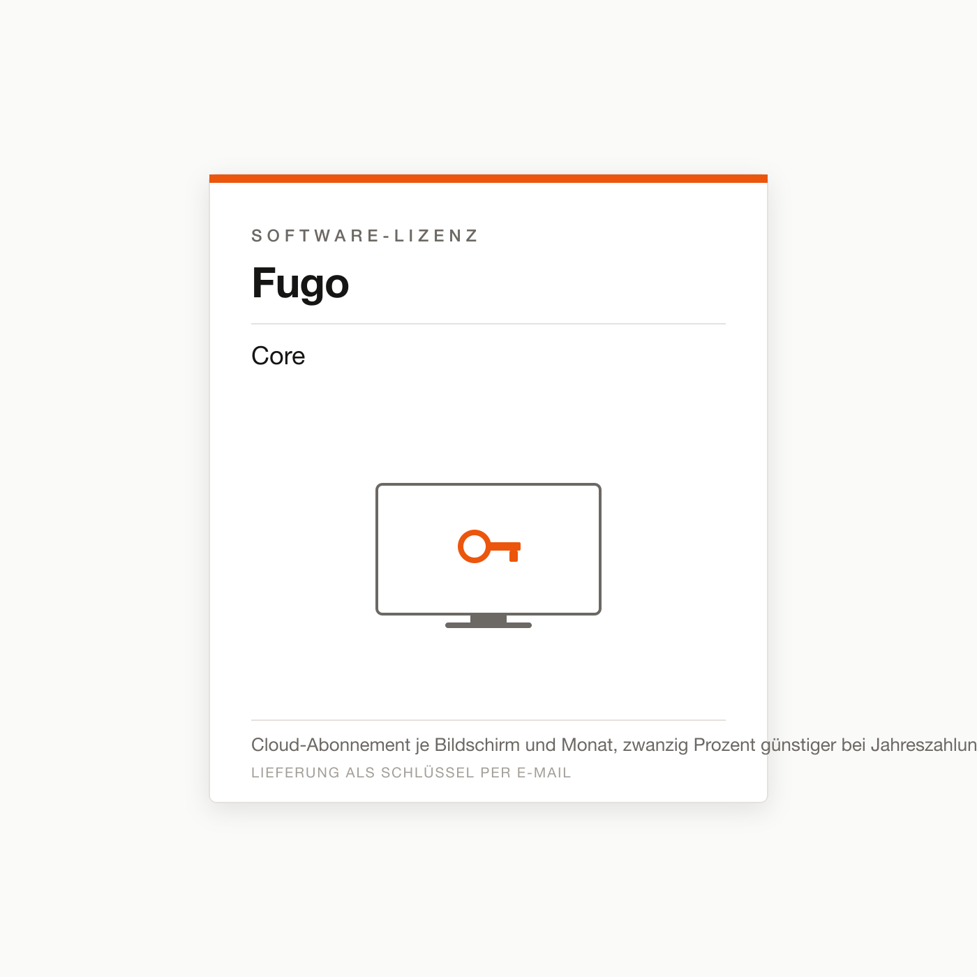 Fugo Core — Digital-Signage-Lizenz