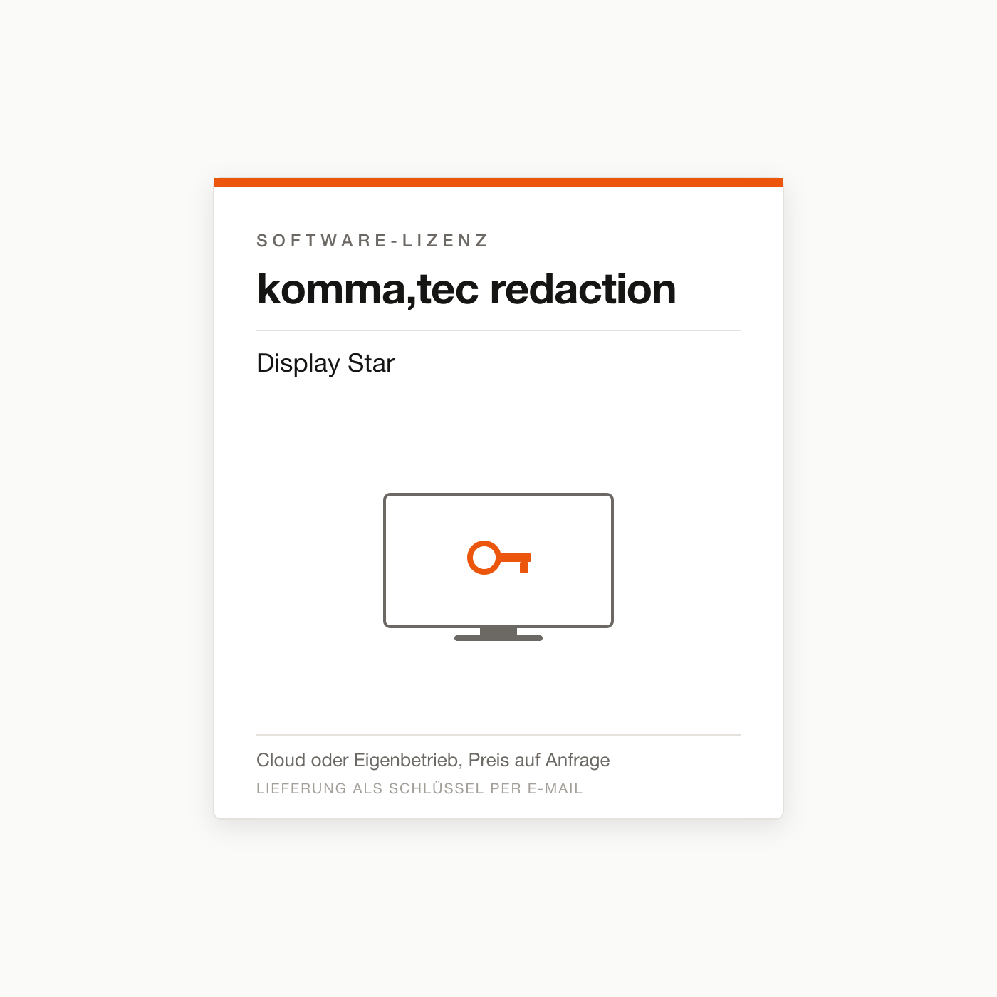 komma,tec redaction Display Star — Digital-Signage-Lizenz