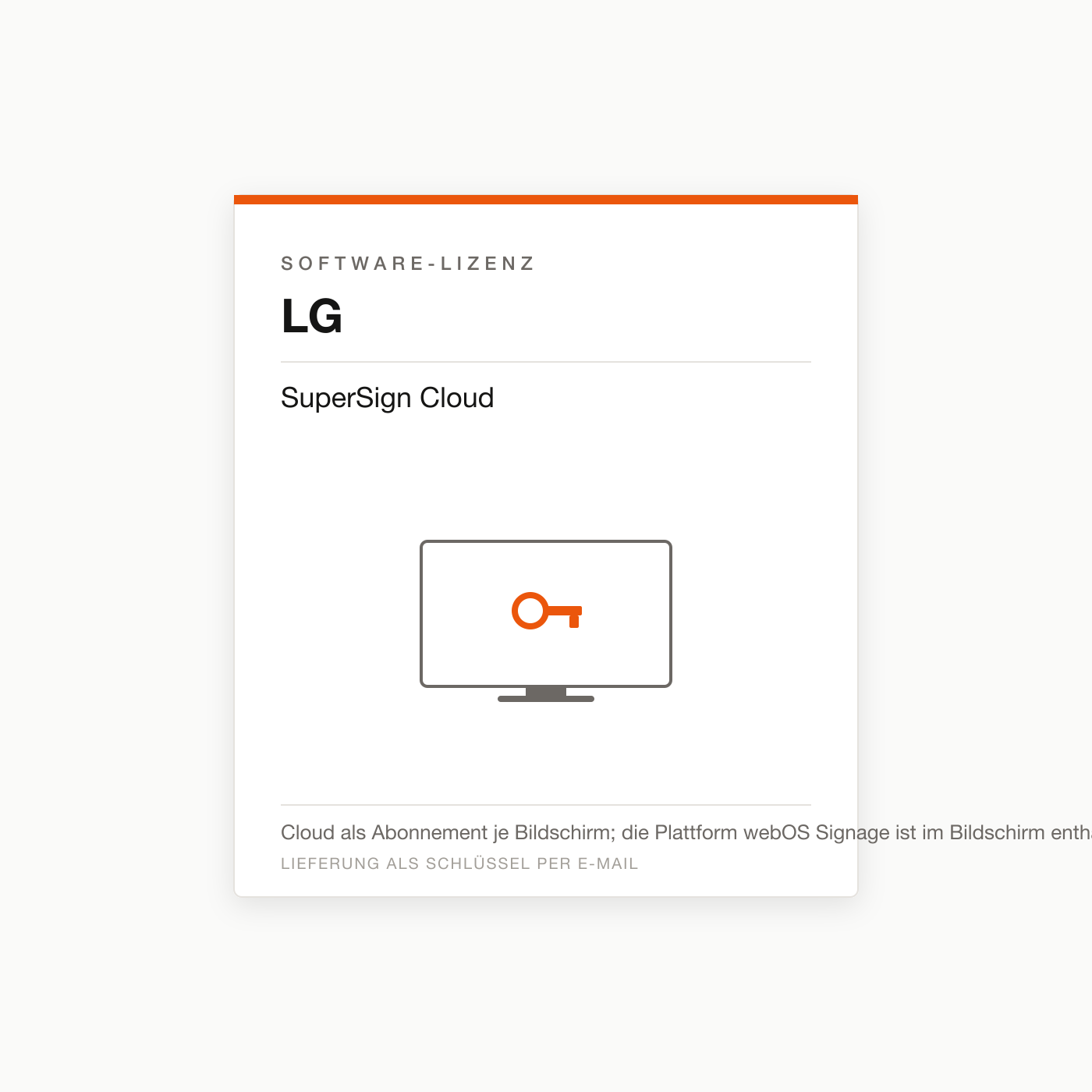 LG SuperSign Cloud — Digital-Signage-Lizenz
