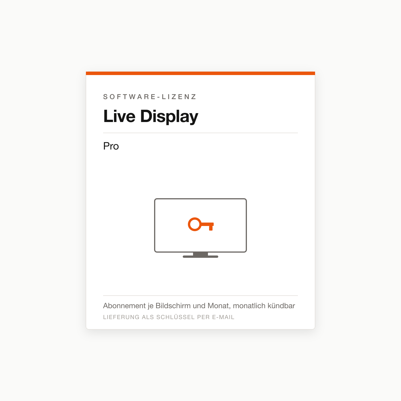 Live Display Pro — Digital-Signage-Lizenz