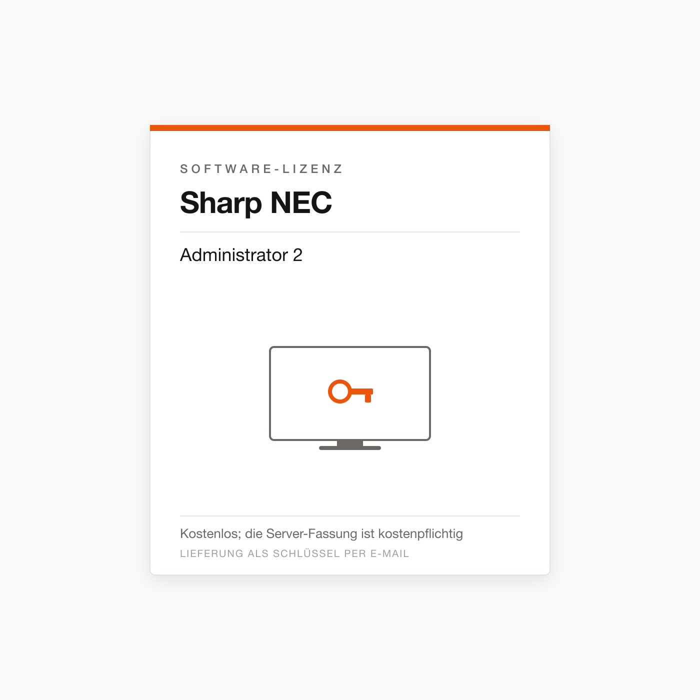Sharp NEC Administrator 2 — Digital-Signage-Lizenz