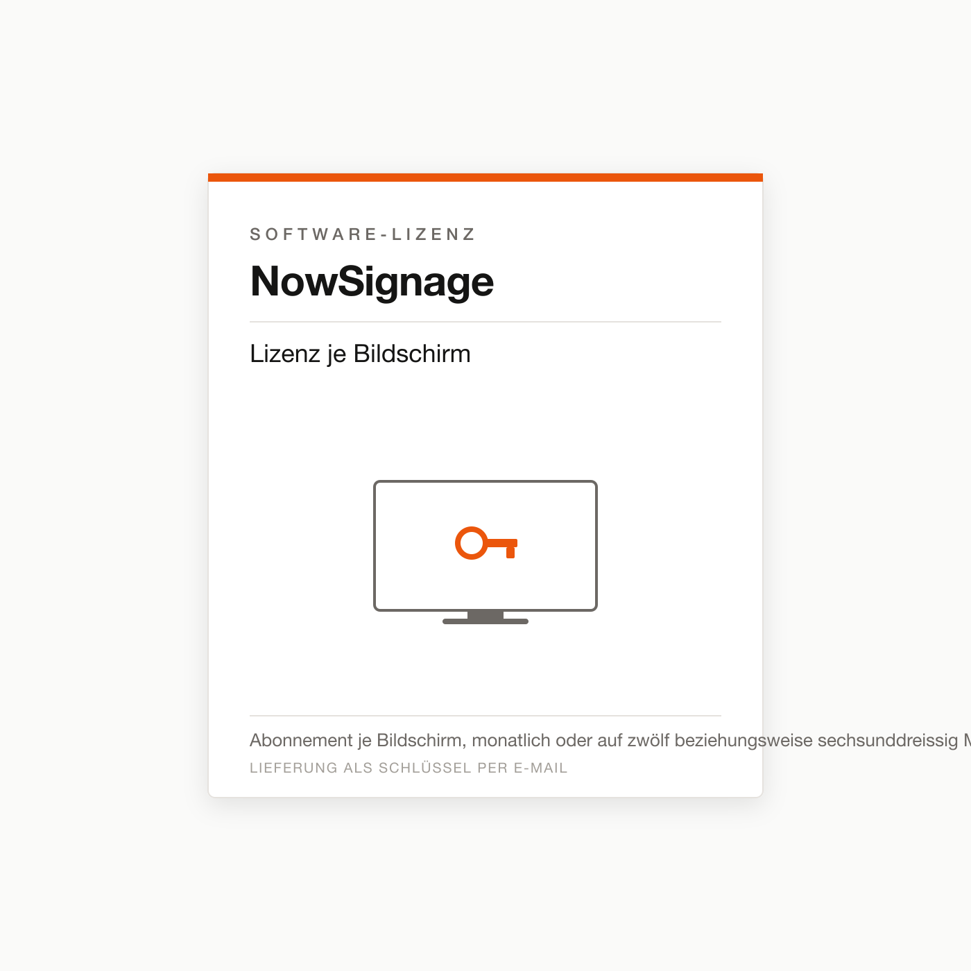 NowSignage — Digital-Signage-Lizenz