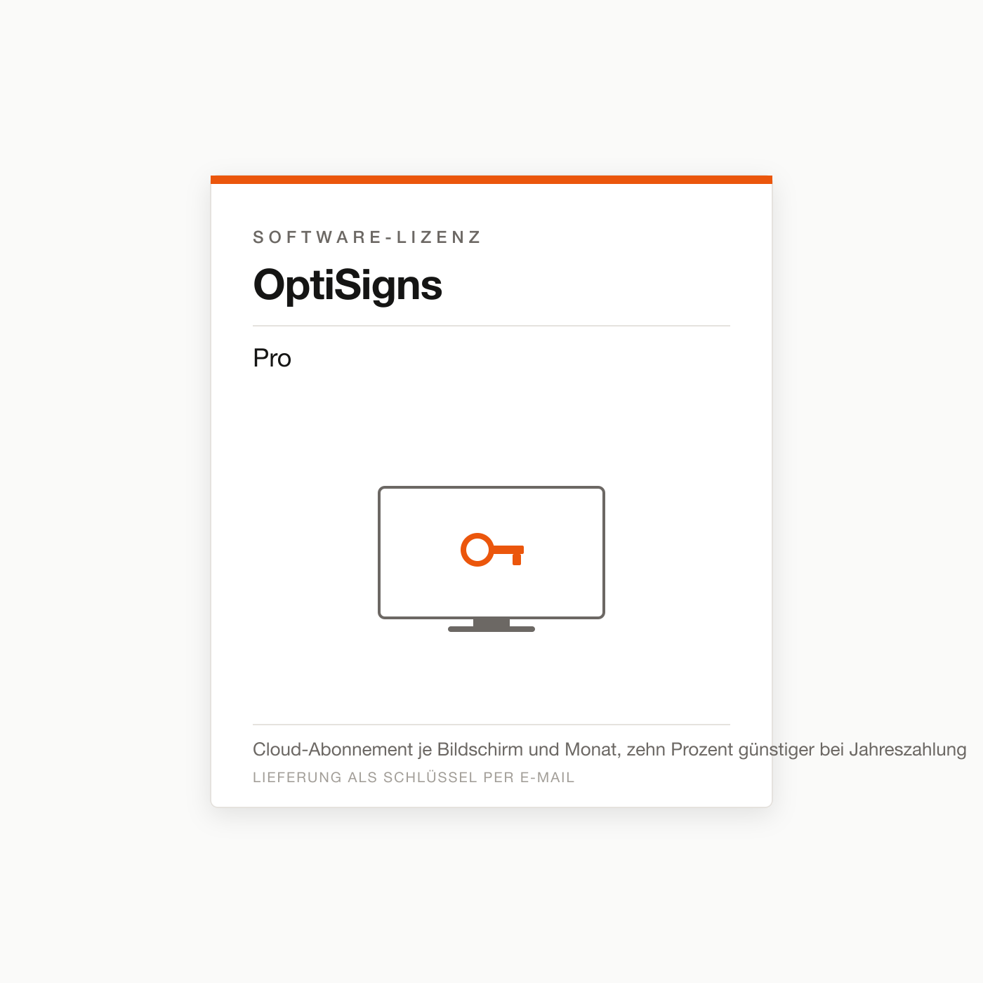 OptiSigns Pro — Digital-Signage-Lizenz