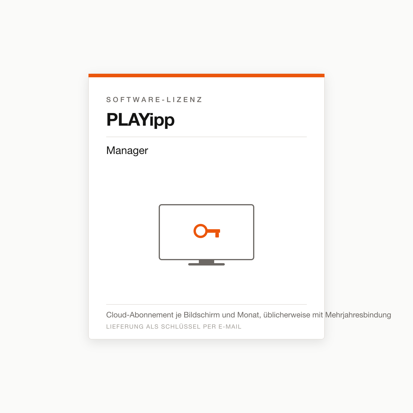 PLAYipp Manager — Digital-Signage-Lizenz