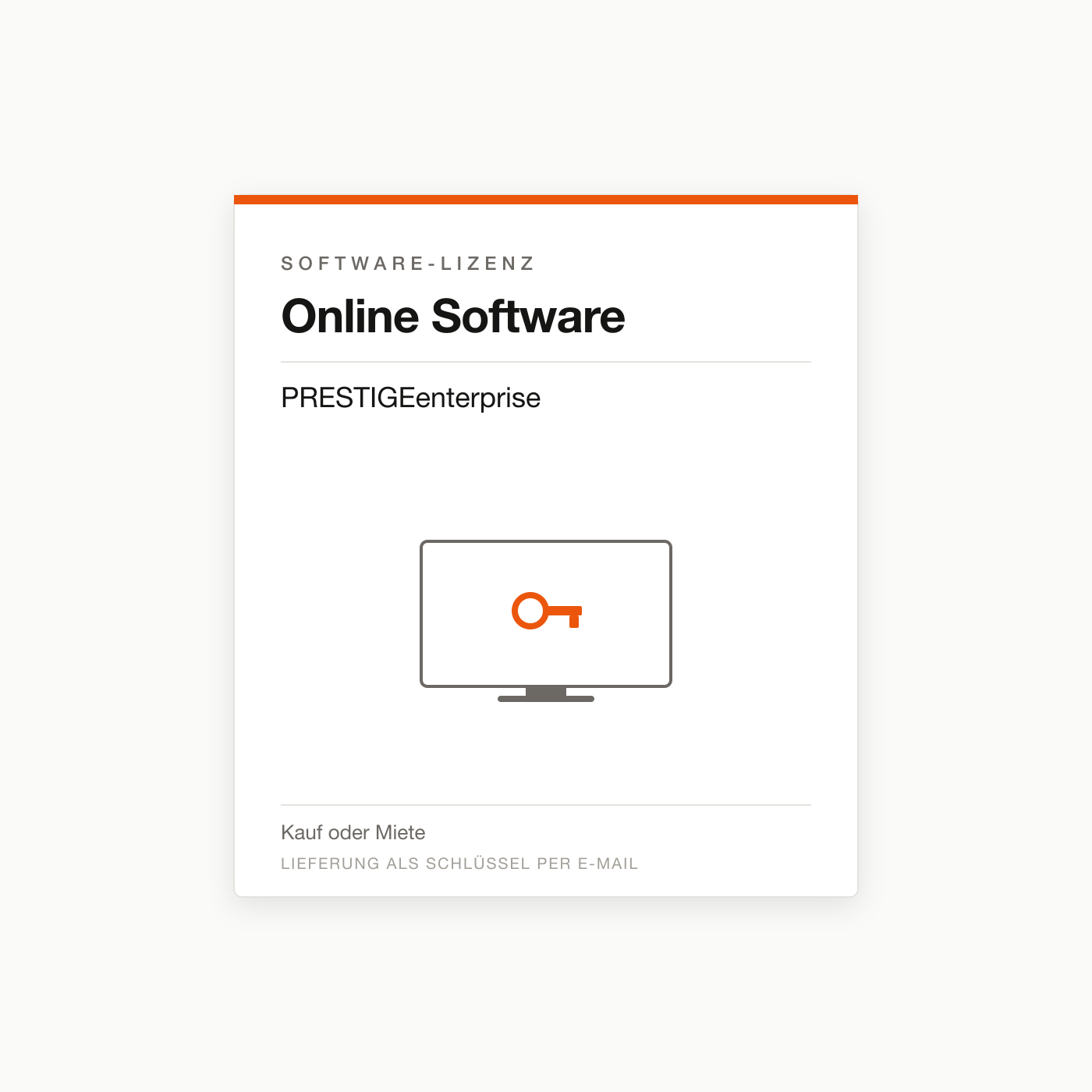 Online Software PRESTIGEenterprise — Digital-Signage-Lizenz