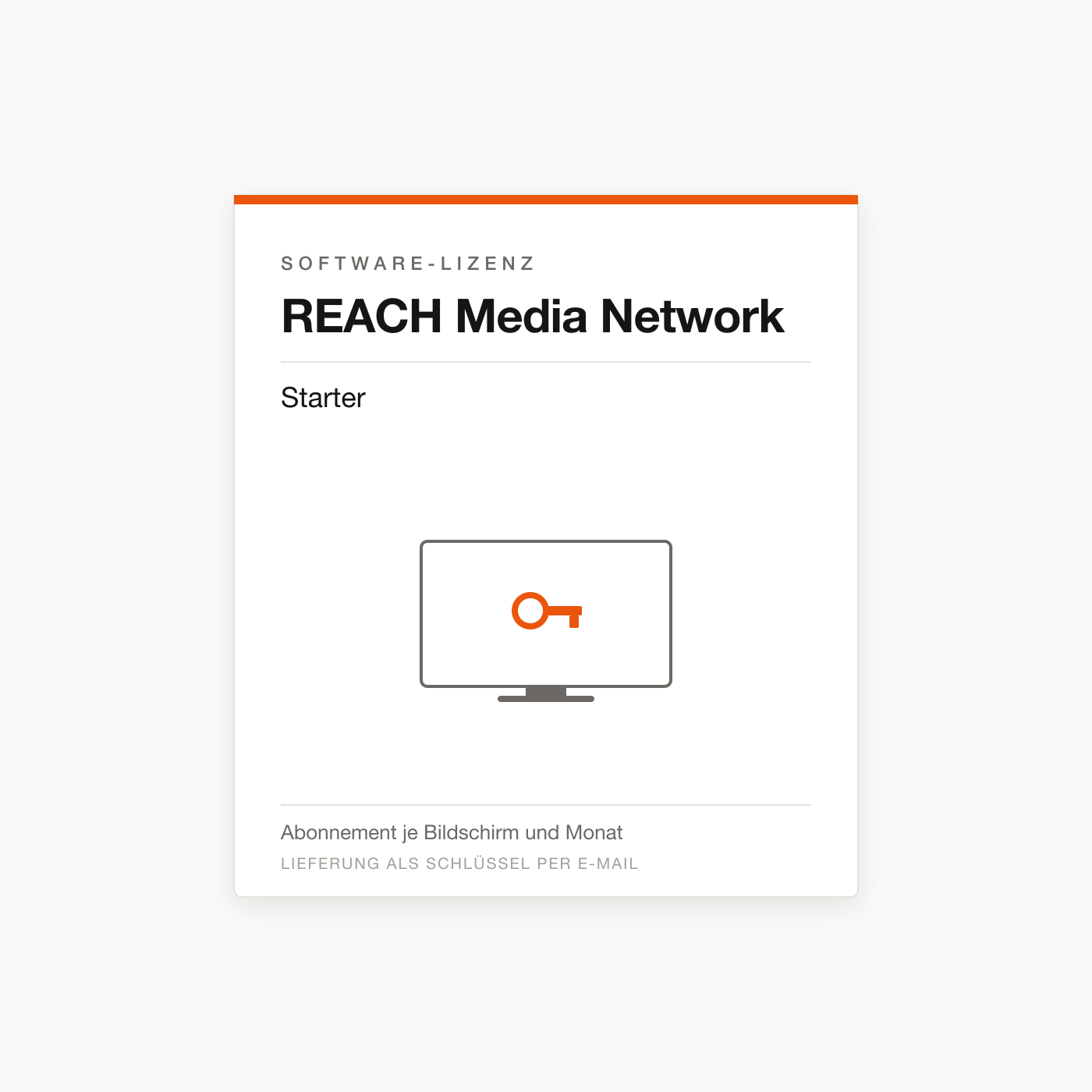 REACH Media Network Starter — Digital-Signage-Lizenz