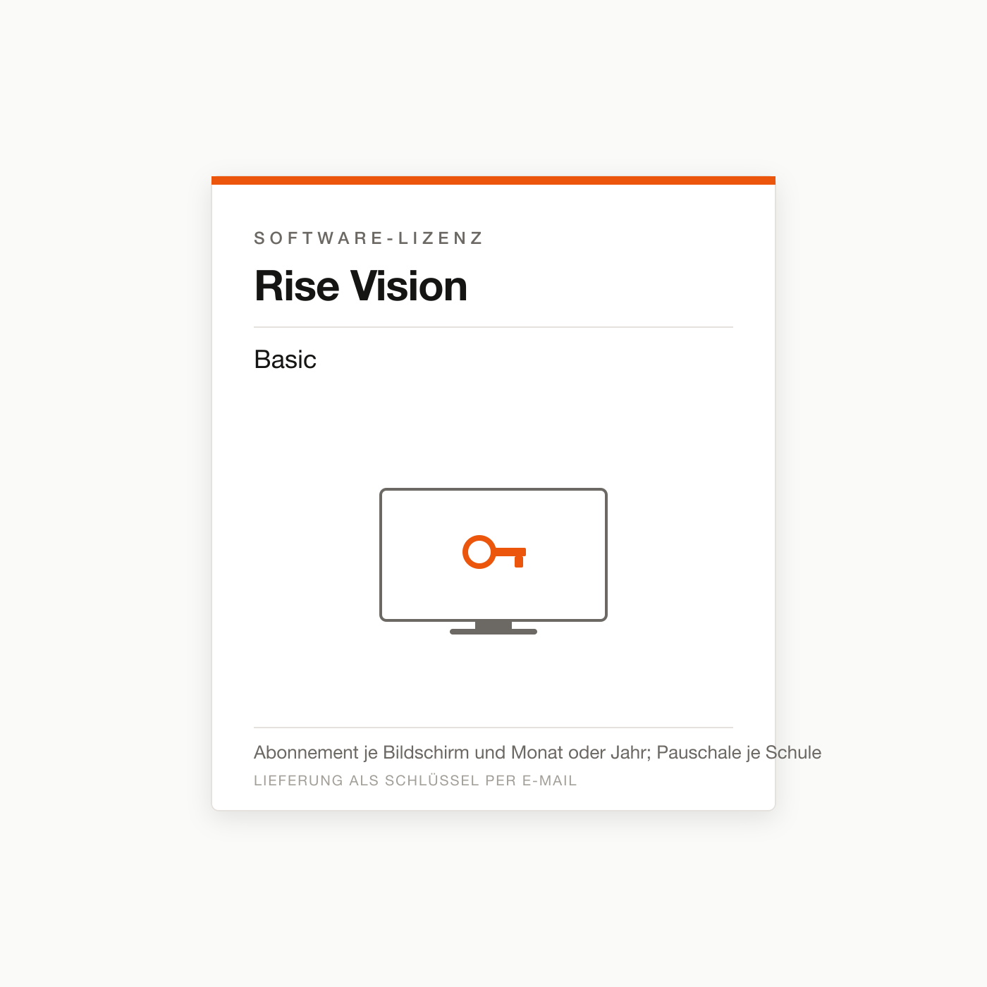 Rise Vision Basic — Digital-Signage-Lizenz