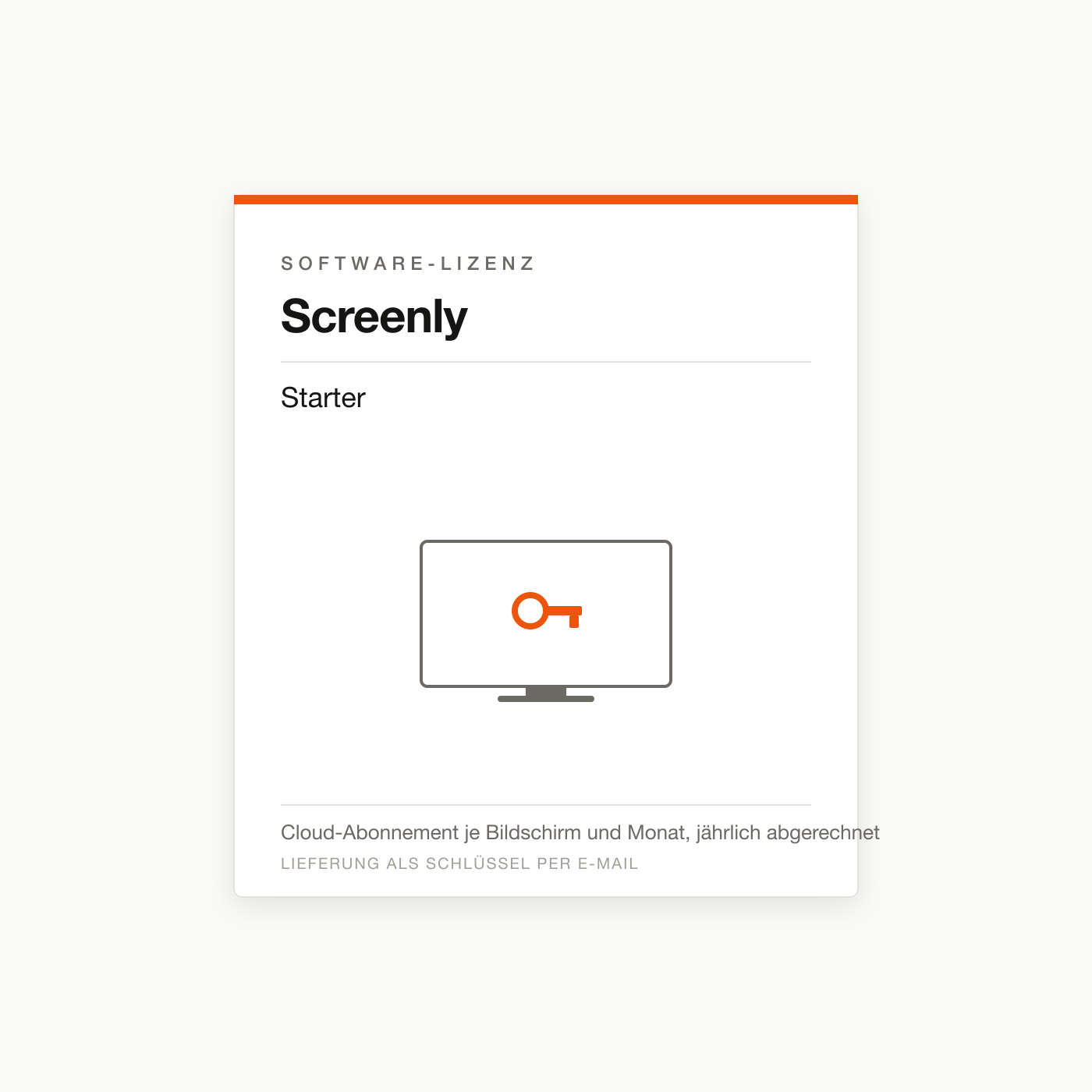 Screenly Starter — Digital-Signage-Lizenz