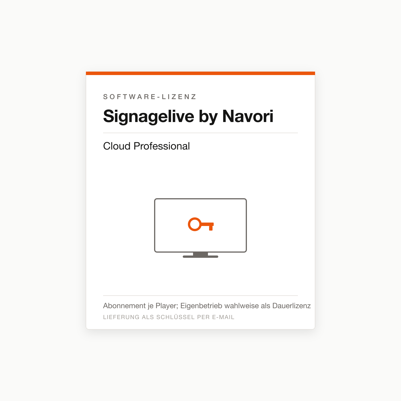 Signagelive by Navori Cloud Professional — Digital-Signage-Lizenz