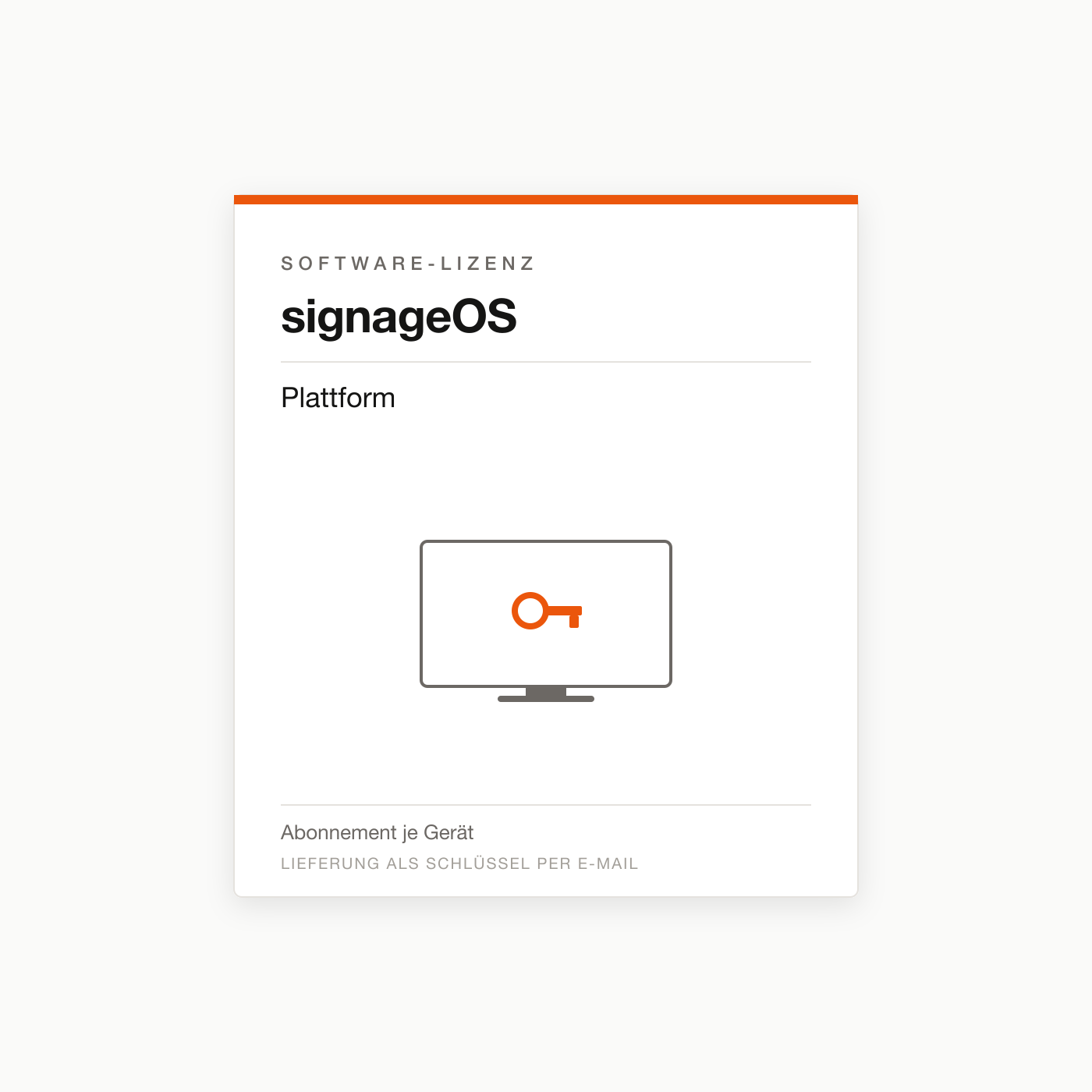 signageOS Plattform — Digital-Signage-Lizenz