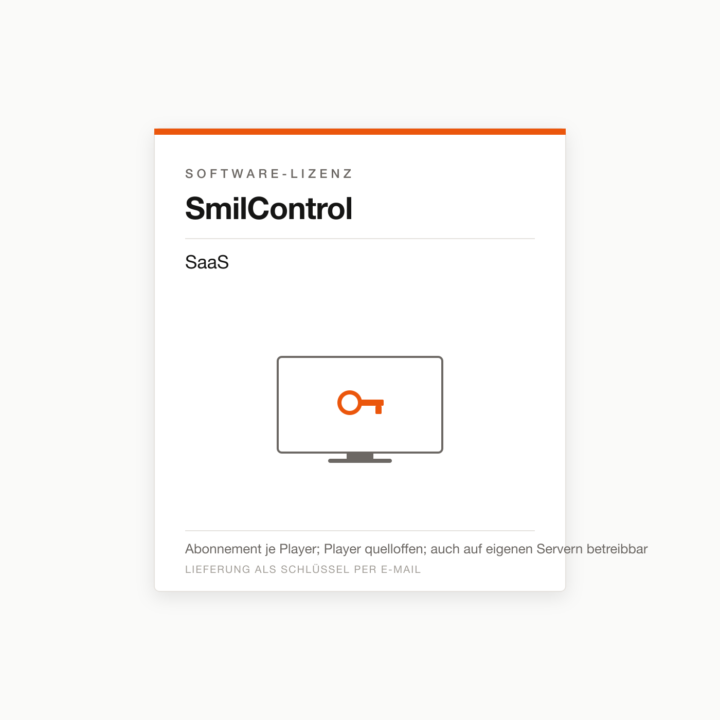 SmilControl SaaS — Digital-Signage-Lizenz