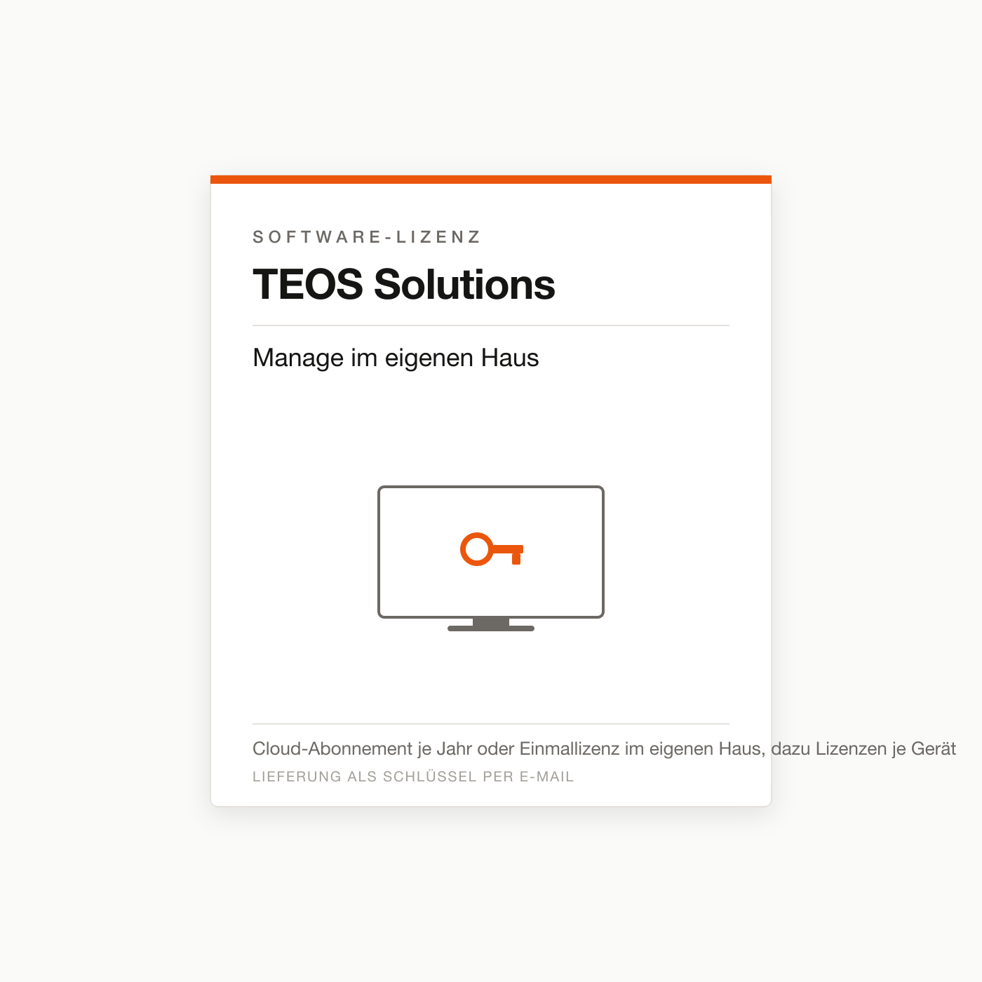 TEOS Solutions Manage im eigenen Haus — Digital-Signage-Lizenz