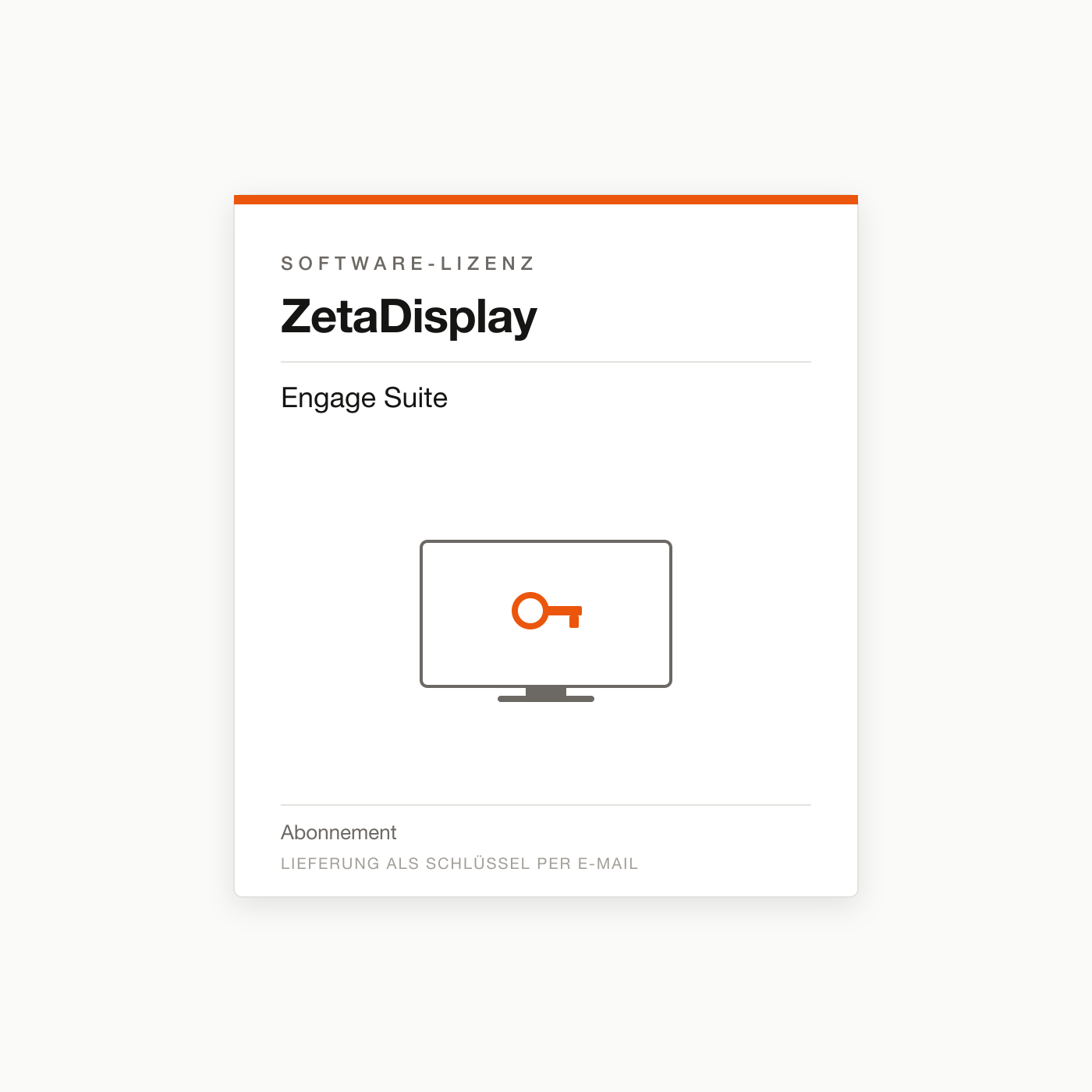 ZetaDisplay Engage Suite — Digital-Signage-Lizenz