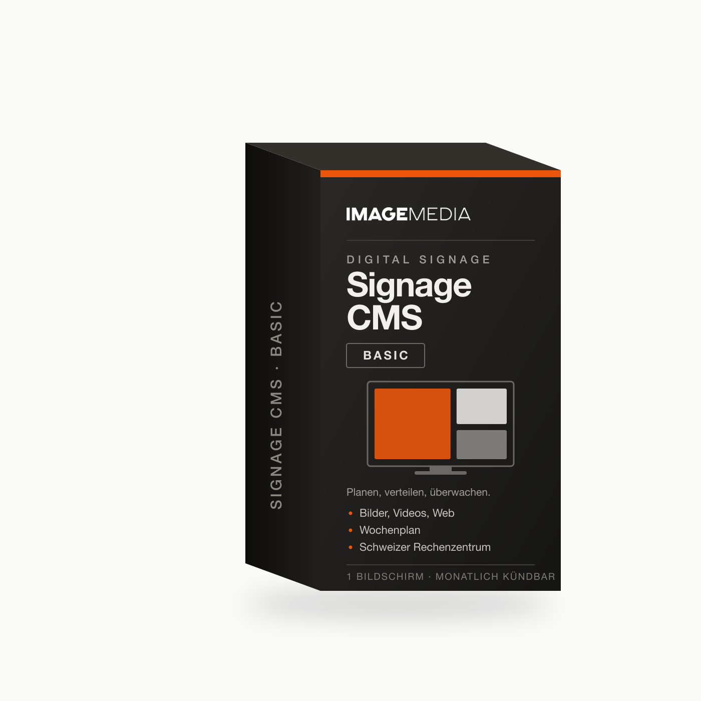 Imagemedia Signage CMS Basic — 1 Bildschirm, 1 Monat